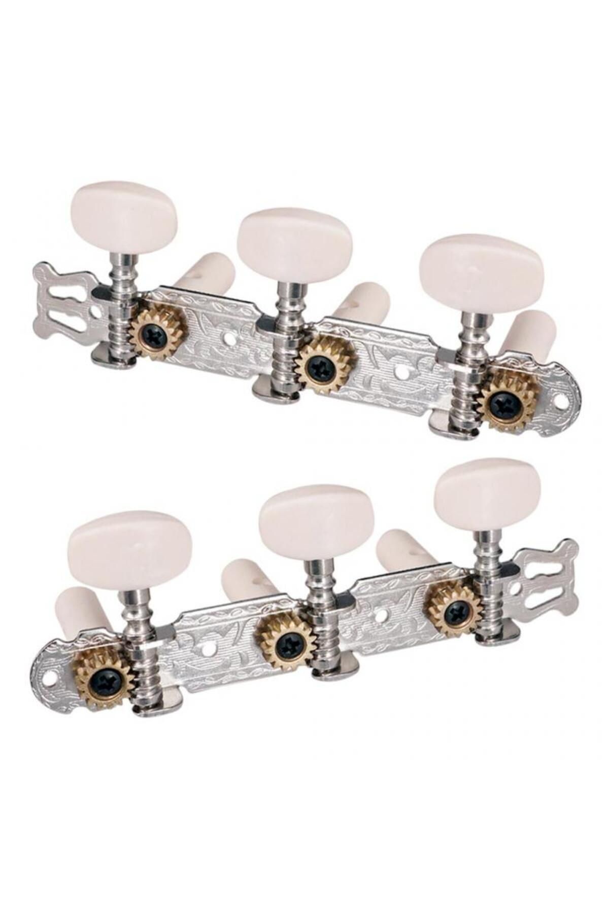 Choice-2pcs 3R3L Classical Guitar String Tuning Pegs Keys Tuners With White Button Durable Guitar Tuning... 7