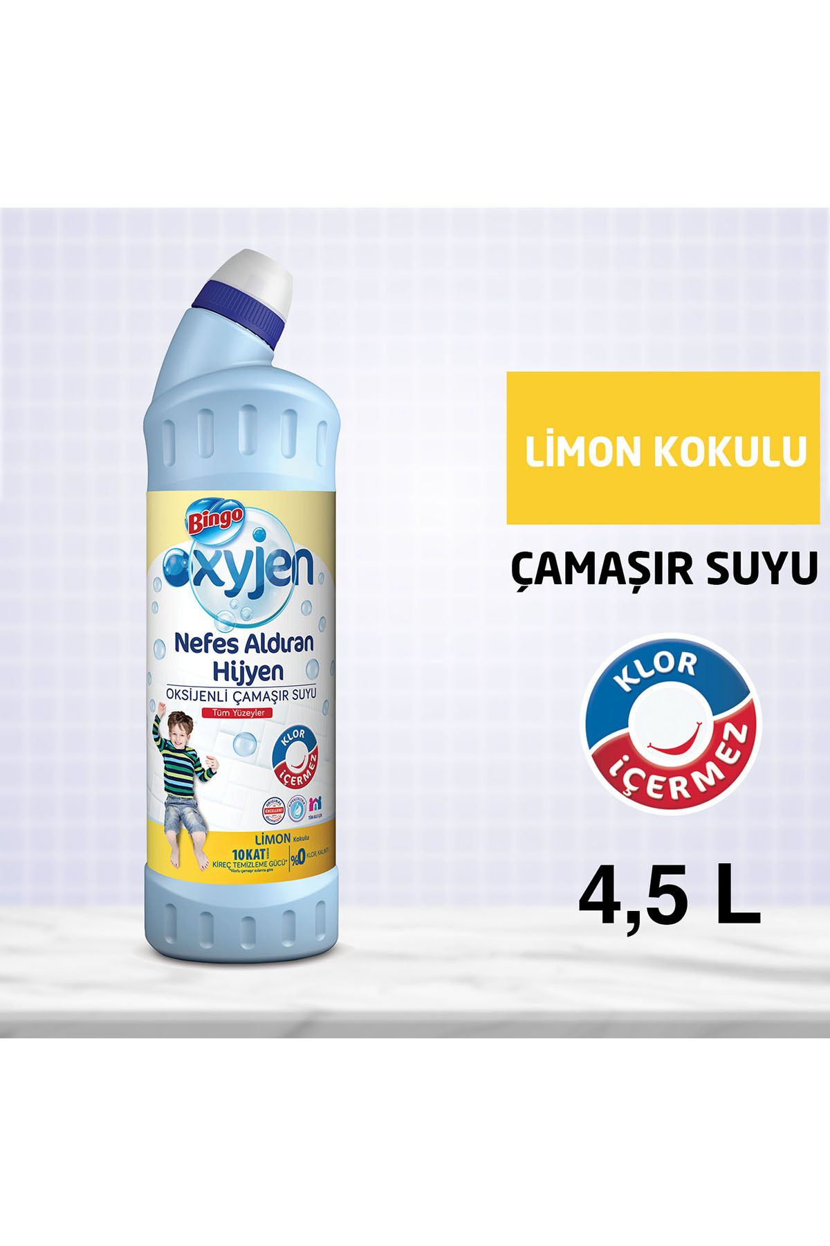 Bingo Oksijen Çamaşır Suyu 750 ml Hasas Hijyen Ekonomi Paketi 6'lı