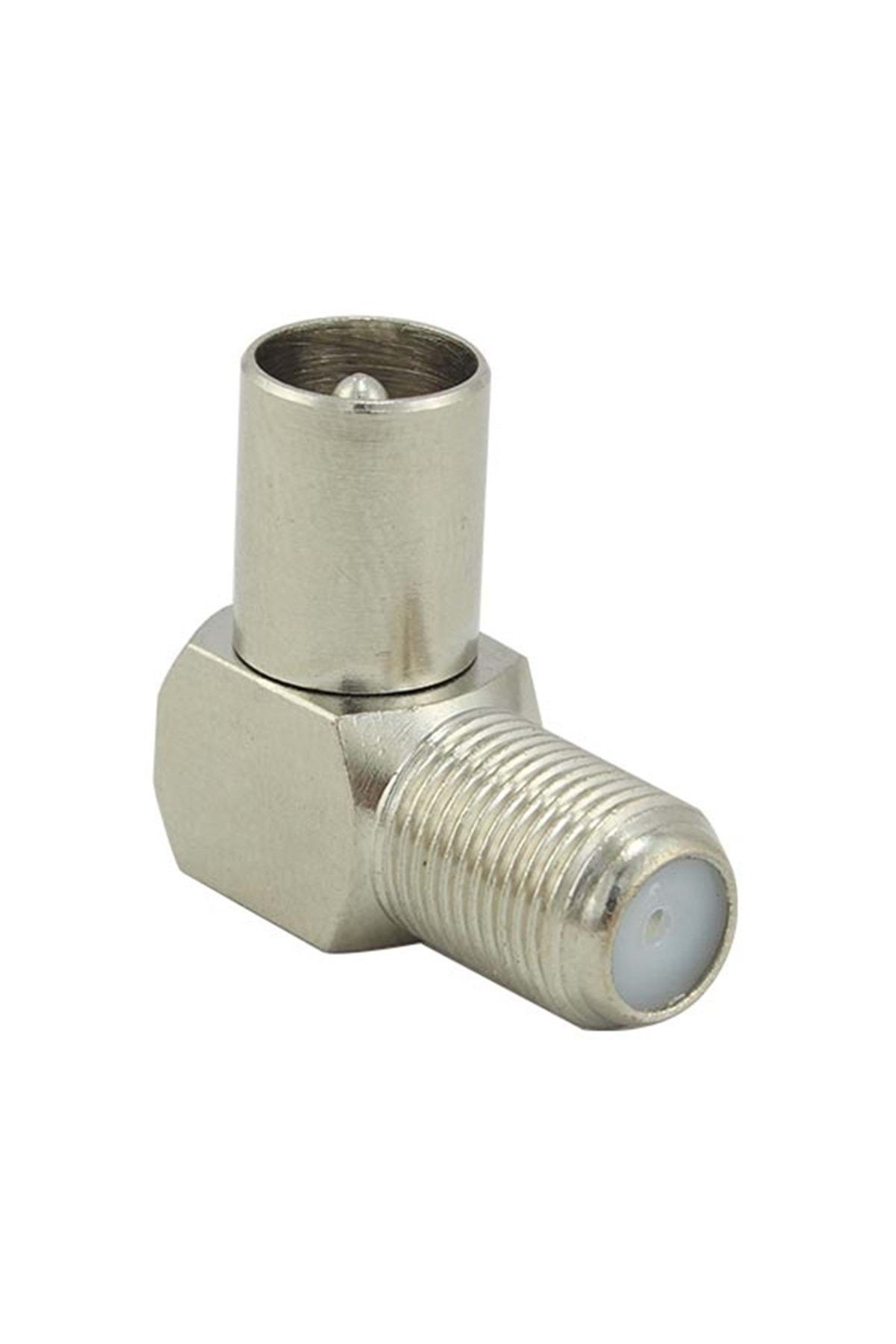 F Konnektör Dişi - 60 Ohm Erkek L Tip Çevirici 180010