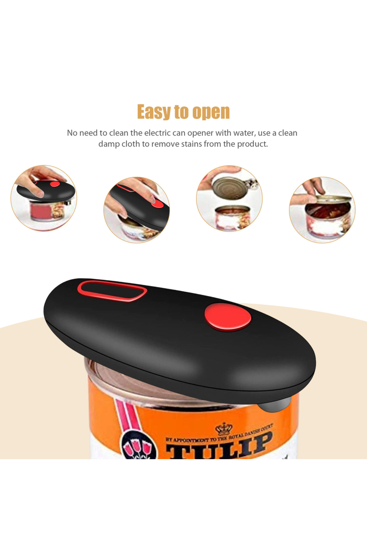 VAKIND-Electric Canning Knife Automatic Mini Beer Cola Can Opener Handheld Portable Battery Powered Kitc... 4