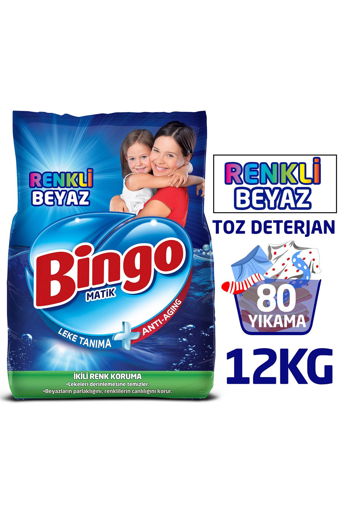 Bingo Matik Toz Çamaşır Deterjanı 6 Kg Renkli-beyaz 2'li