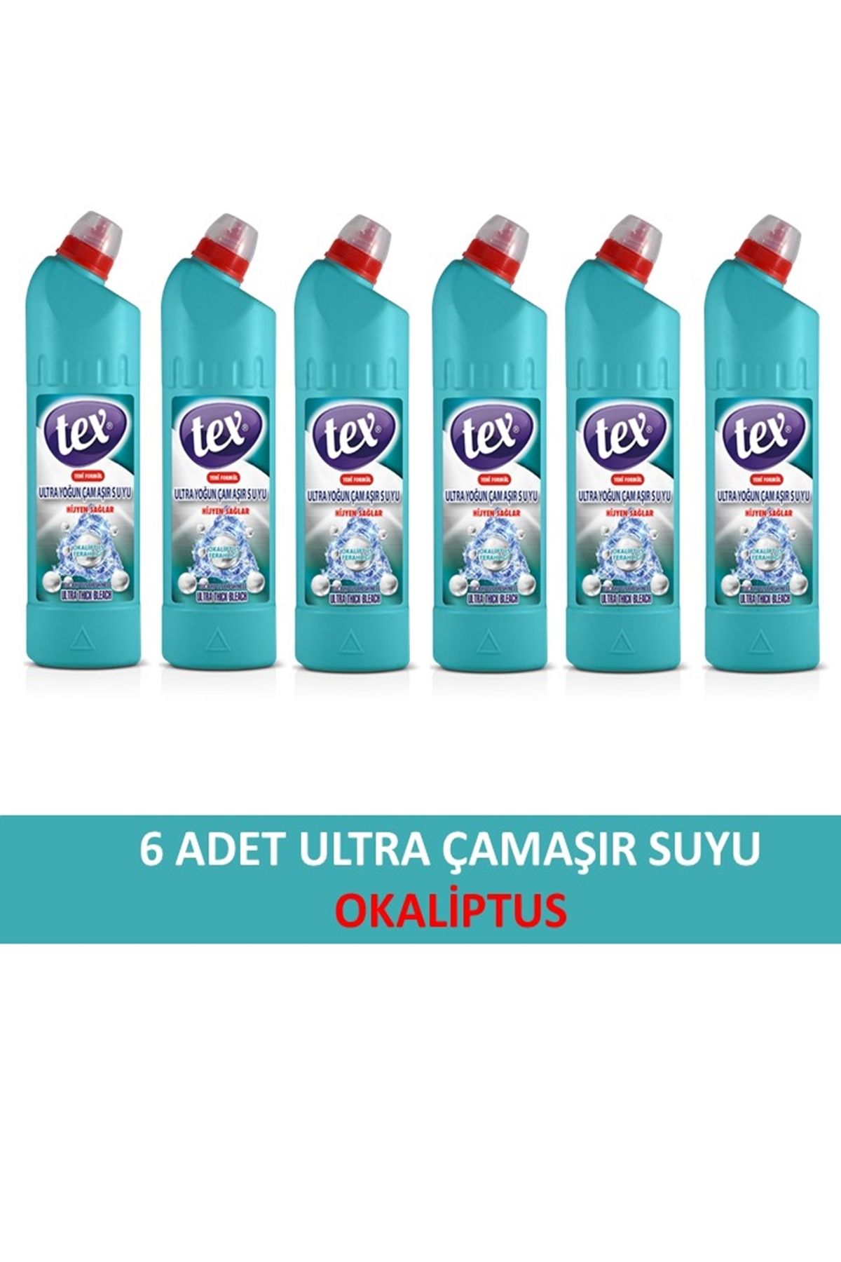 Tex Ultra Çamaşır Suyu Okaliptüs 750 Gr , Toplam 6 Adet