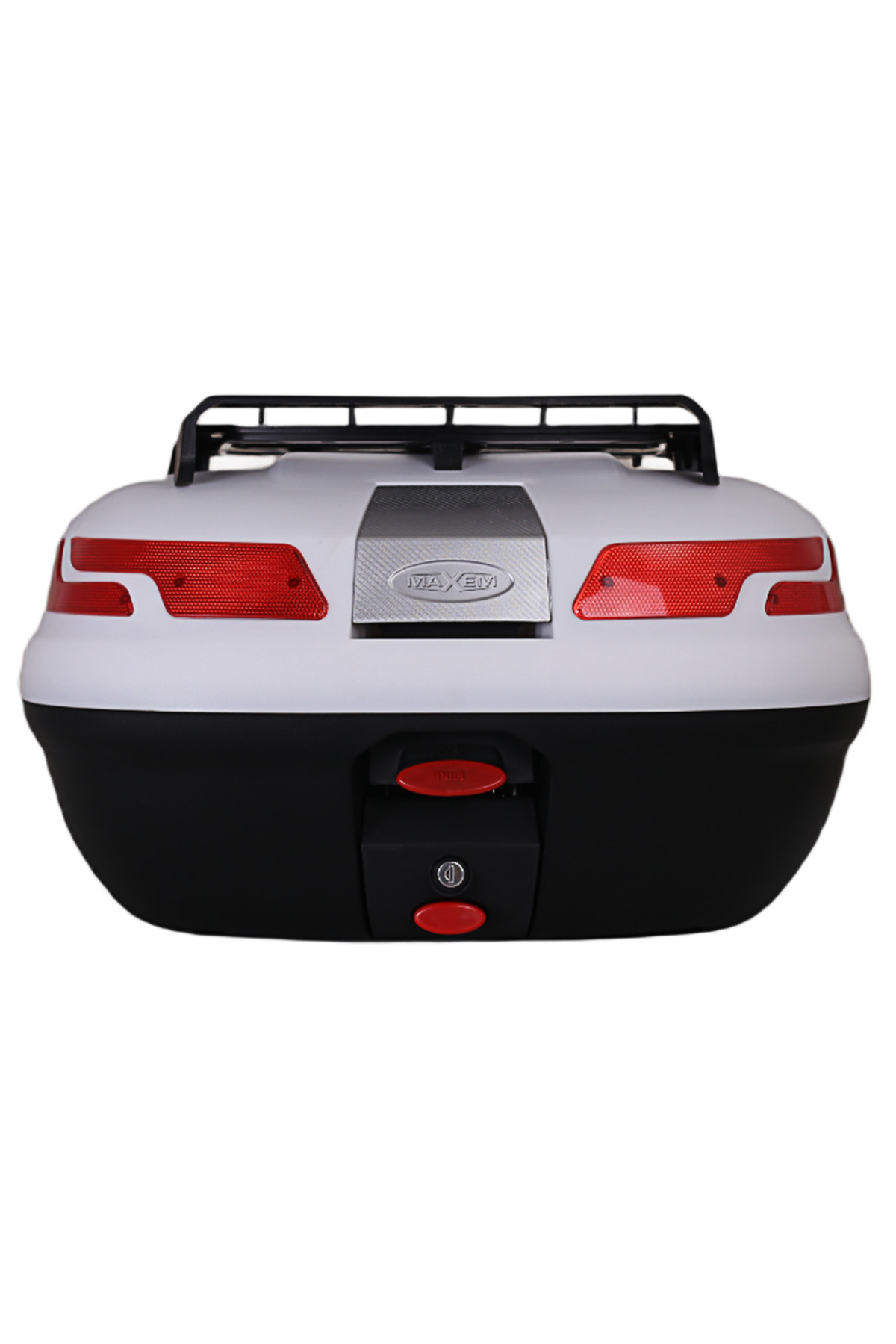 Maxem SL45 Full Motosiklet Arka Çanta Beyaz 45lt