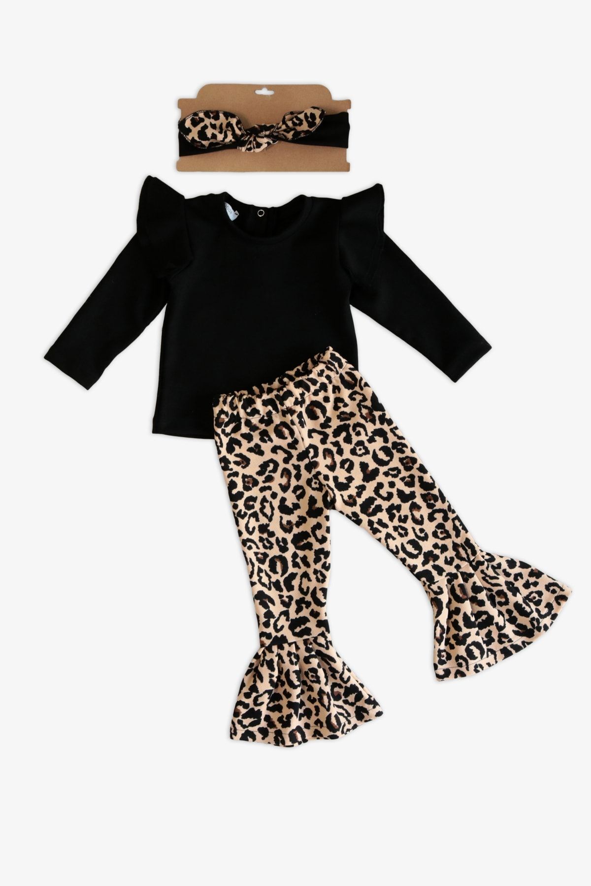 Parla Kids-Set de bandane cu mânecă lungă spaniolă leopard pentru fete 2