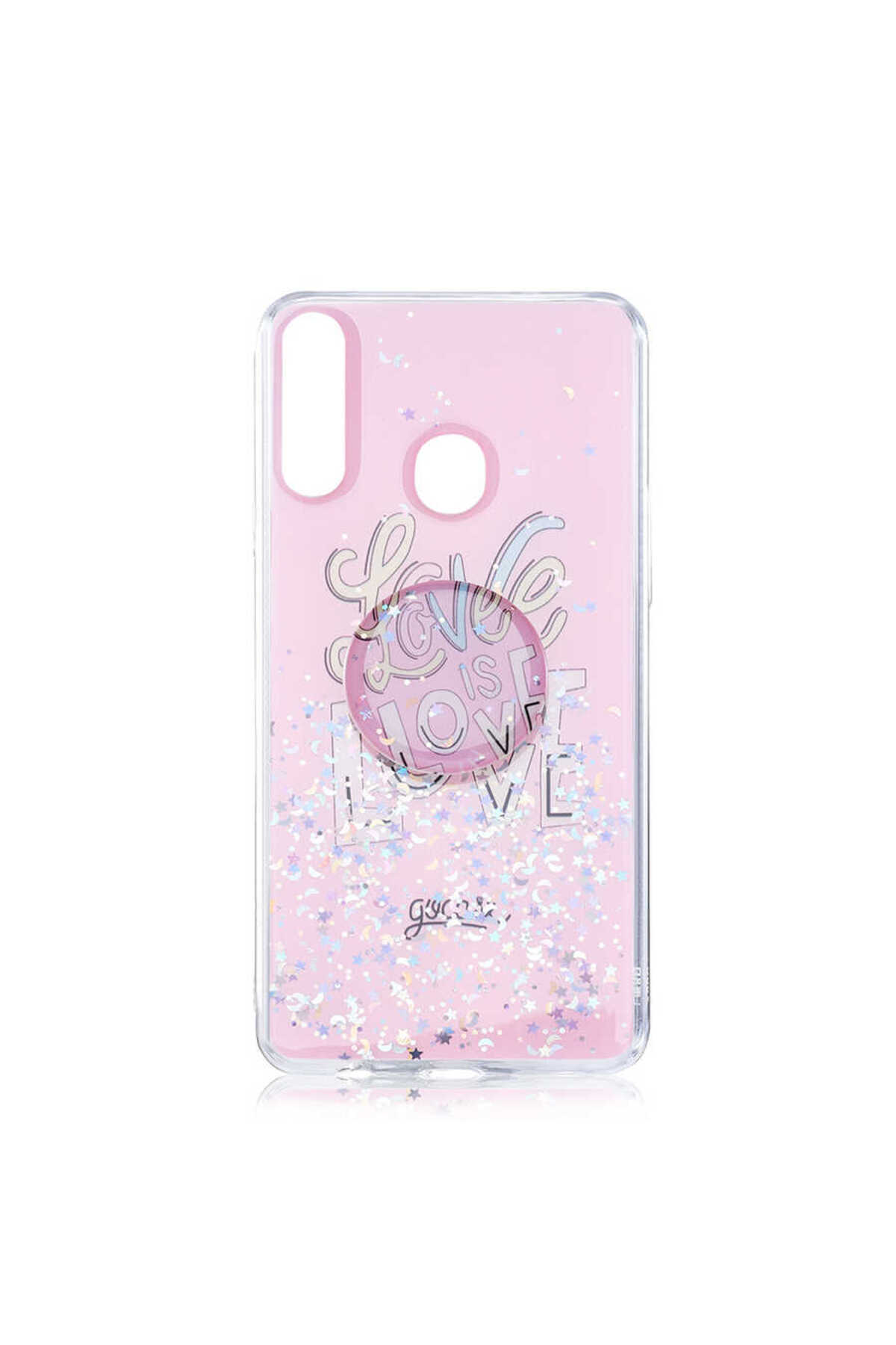 Galaxy A20S Case Pop Socket Color Valet Silicone