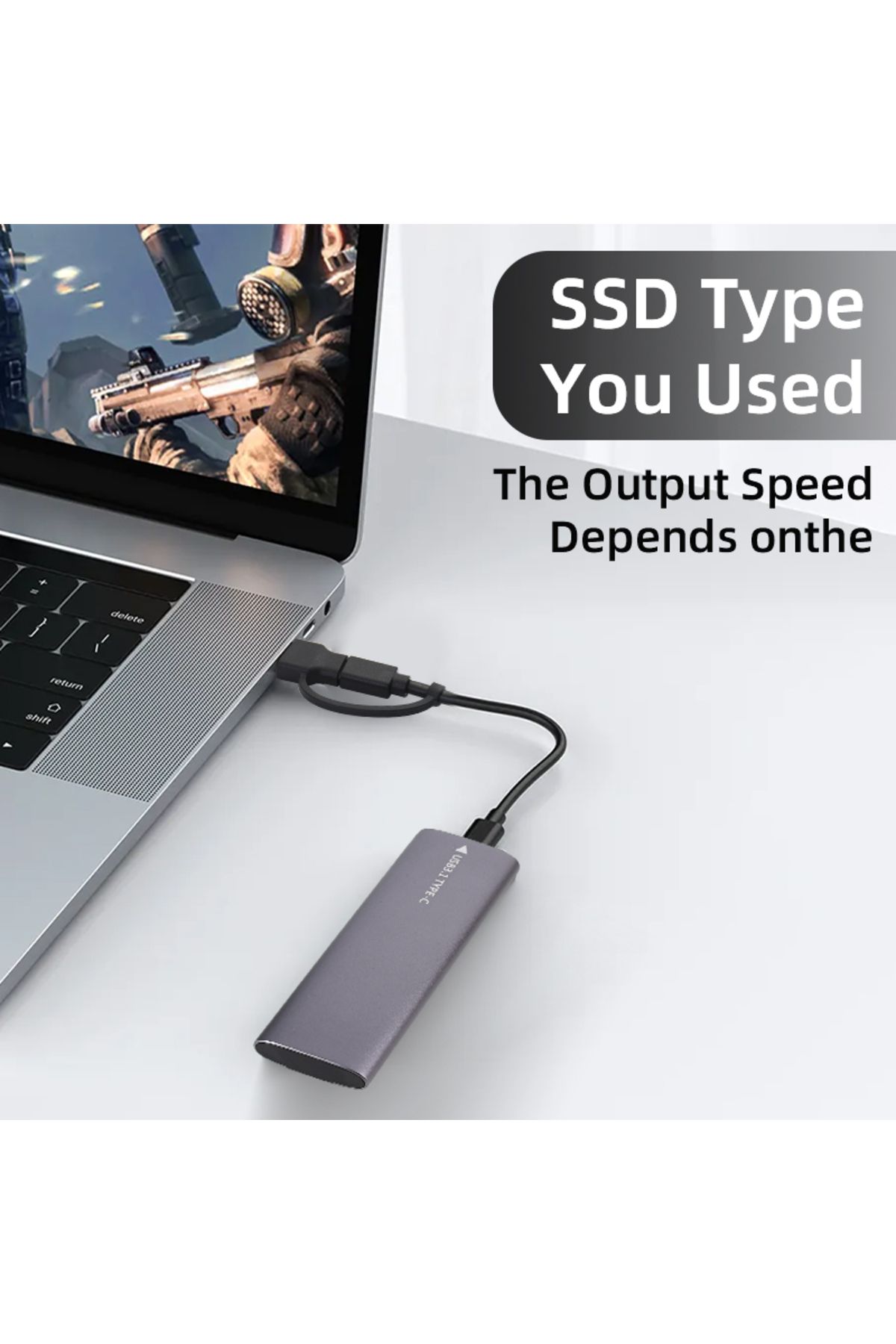 MayAug-M2 NVMe SSD Case 10Gbps HDD Box M.2 NVME NGFF To USB 3.1 External SSD Enclosure Type-A to Type-C ... 6
