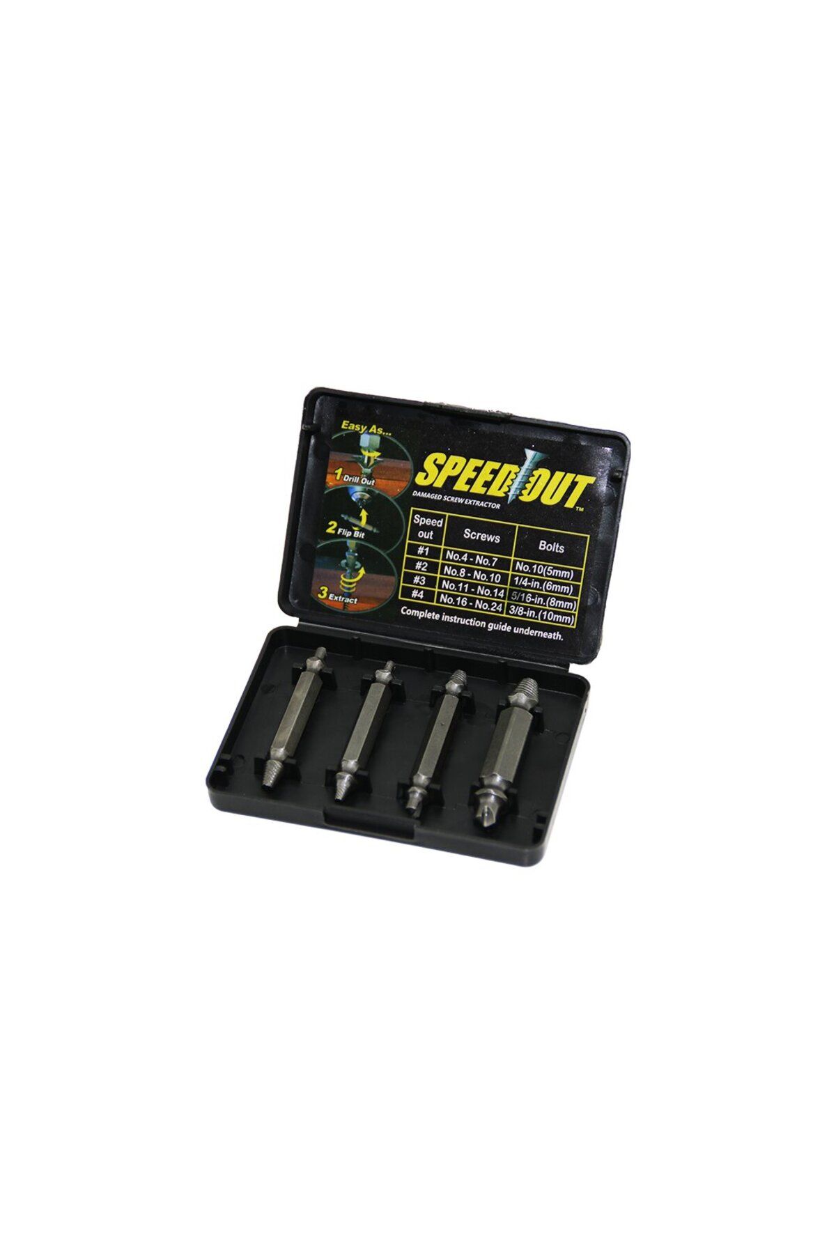 MOONFER 4 PCS SPEED OUT HASARLI VİDA ÇIKARICI PLS KUTULU (4767)