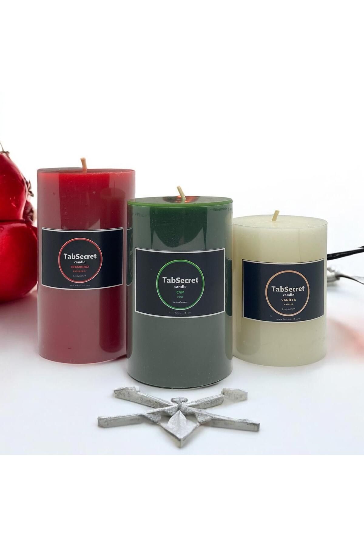 TabSecret Candle Yılbaşı Ritüel 3'lü Mum Seti Bolluk / Bereket