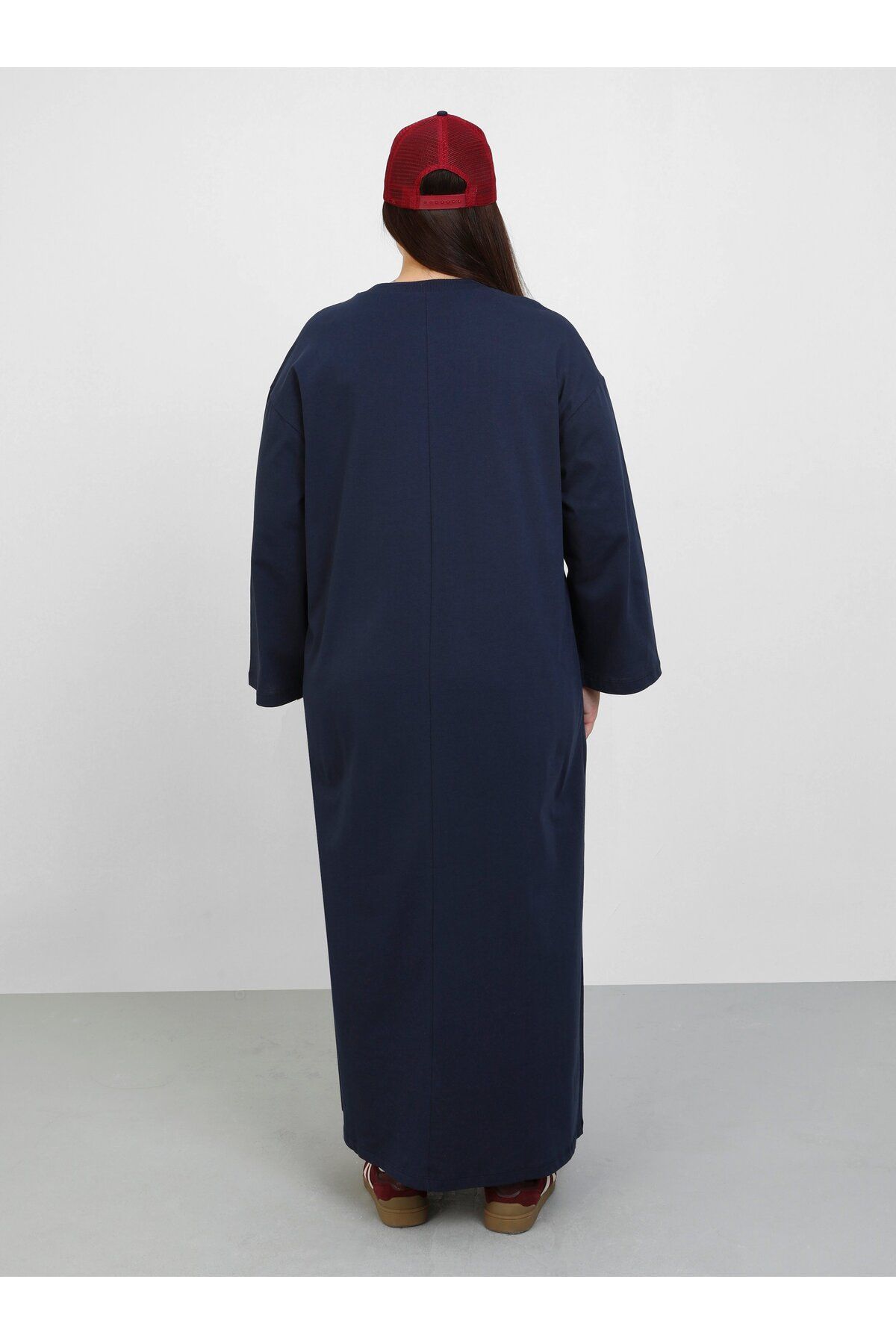 ALİA-Rochie Oversize Tricotata Marime Plus - Bleumarin - Alia 6
