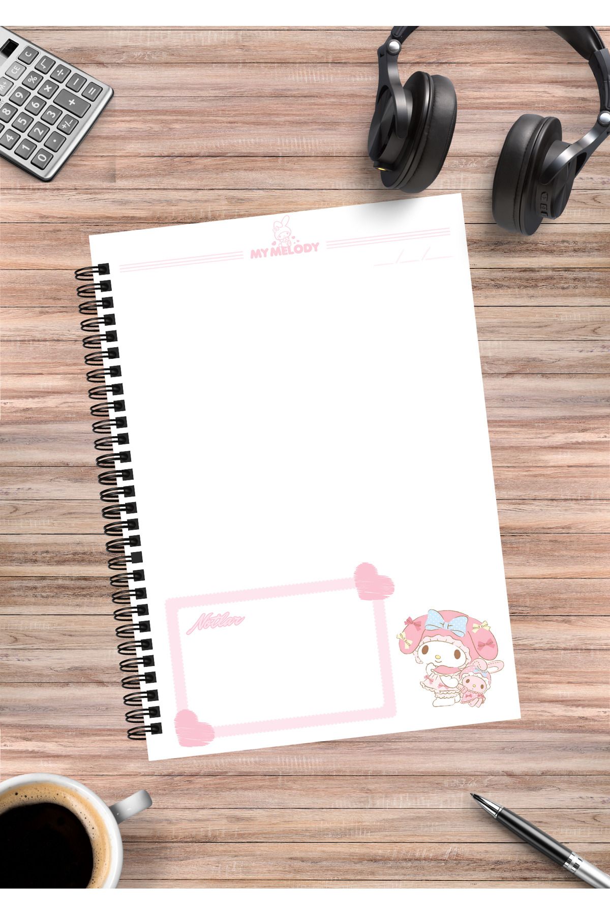 Home-Sanrio Cinnamoroll Kuromi Melody Kitty - Pompompurin Twinstars Spiral Notebook 2