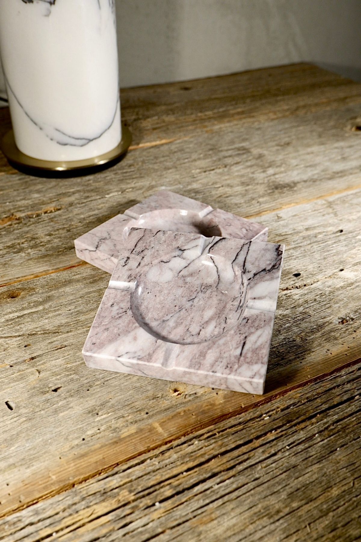 Voodo Concept-Pink Lilac Marble Ashtray 12 X 12 X 2 cm 4