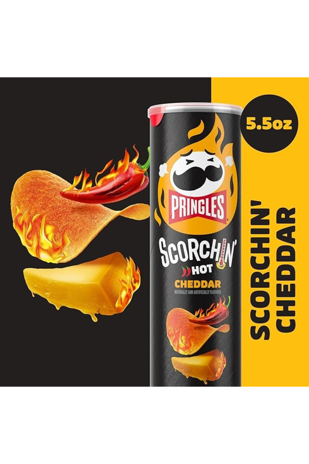 Pringles Scorchin Çıtır Cheddar Patates Cipsi - 158 gr