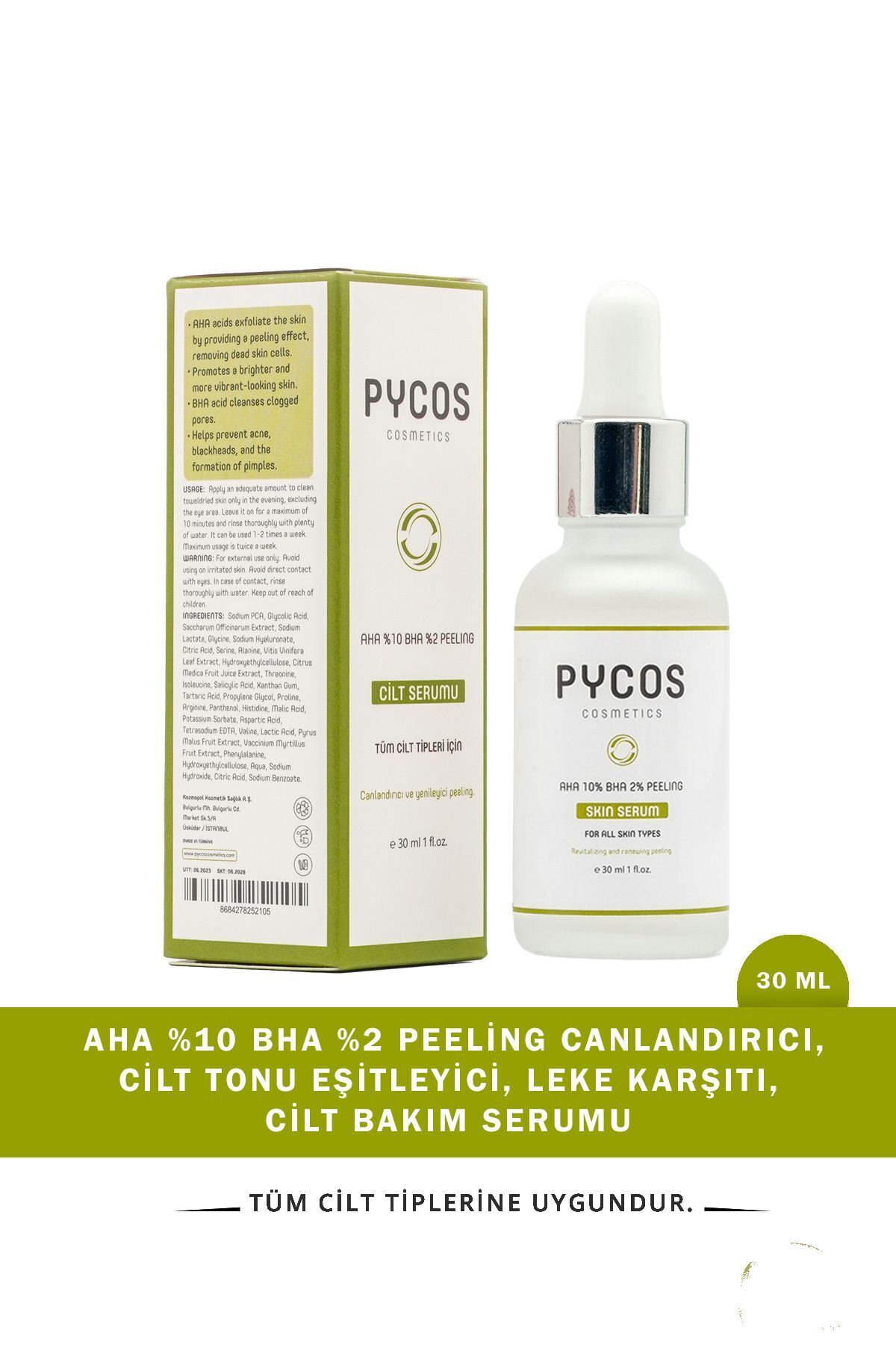 Aha %10 Bha %2 Peeling Canlandırıcı, Cilt Tonu Eşitleyici, Leke Karşıtı, Cilt Bakım Serumu 30ml — TYC7NI8OWN169099870952104 — تصویر 2 از 4