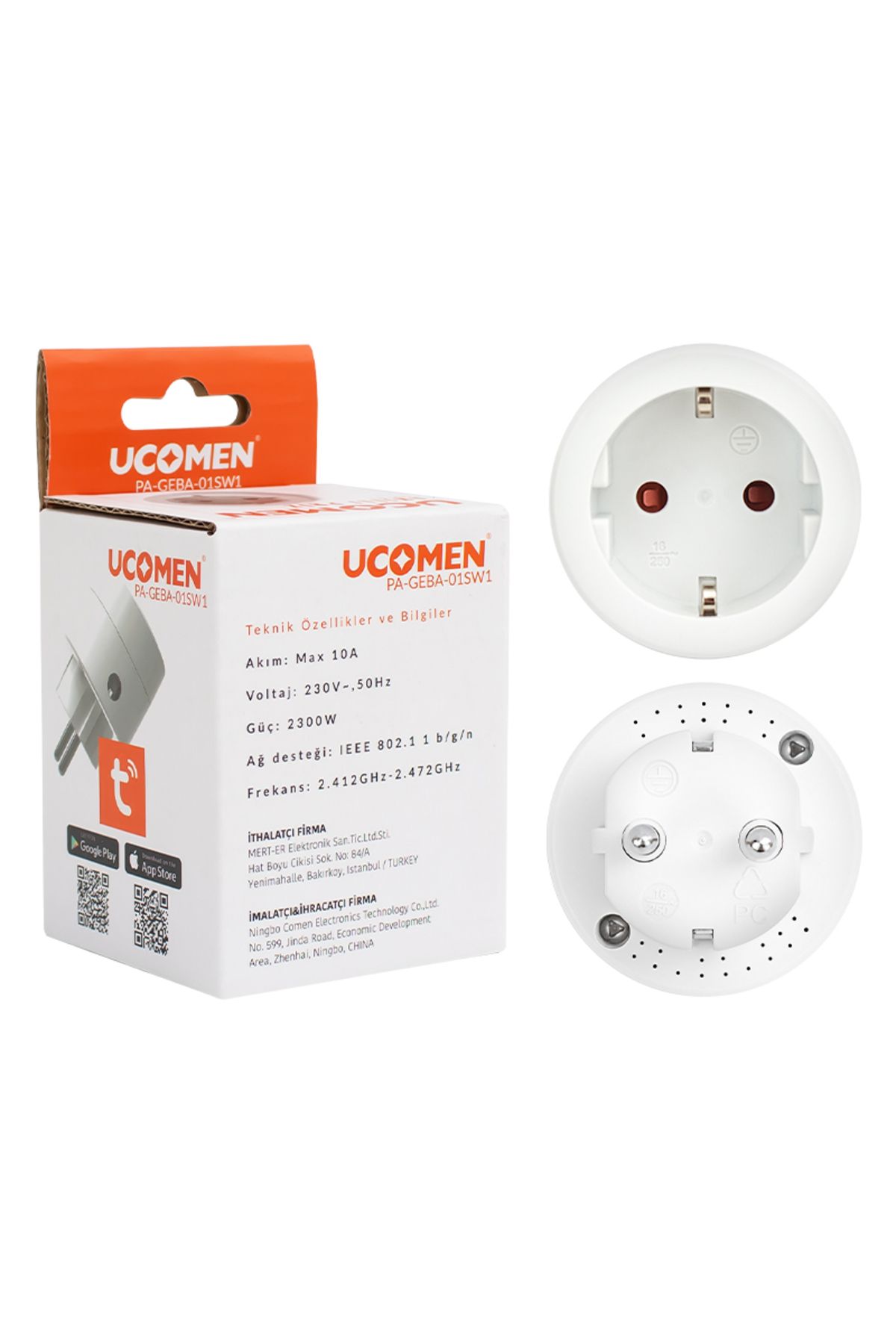 RubyBoutiques-Ucomen Pa-Geba-01Sw 10 Amp Wifi Tuya Supported Smart Socket (4767) - Blc9128-8023 3