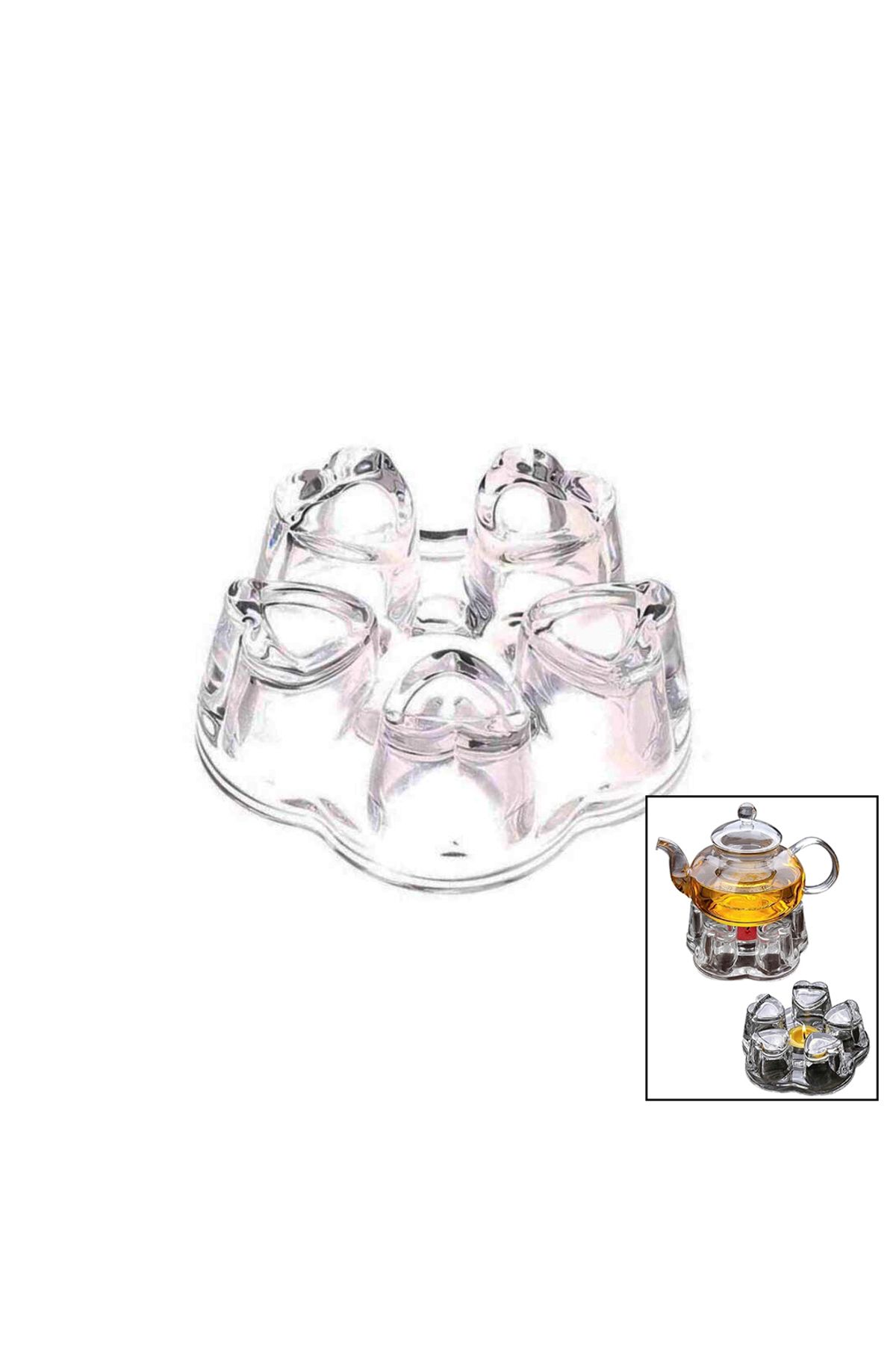 sahbülstore-5-Piece Glass Teapot Warmer - Sbs1616-8702 1