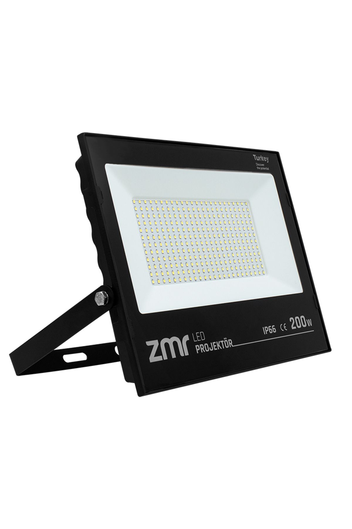 ZORROKİN 200 WATT - 220 VOLT BEYAZ 6500K IP66 120* IŞIK AÇISI SİYAH SLİM KASA LED PROJEKT - ECK3437-6207