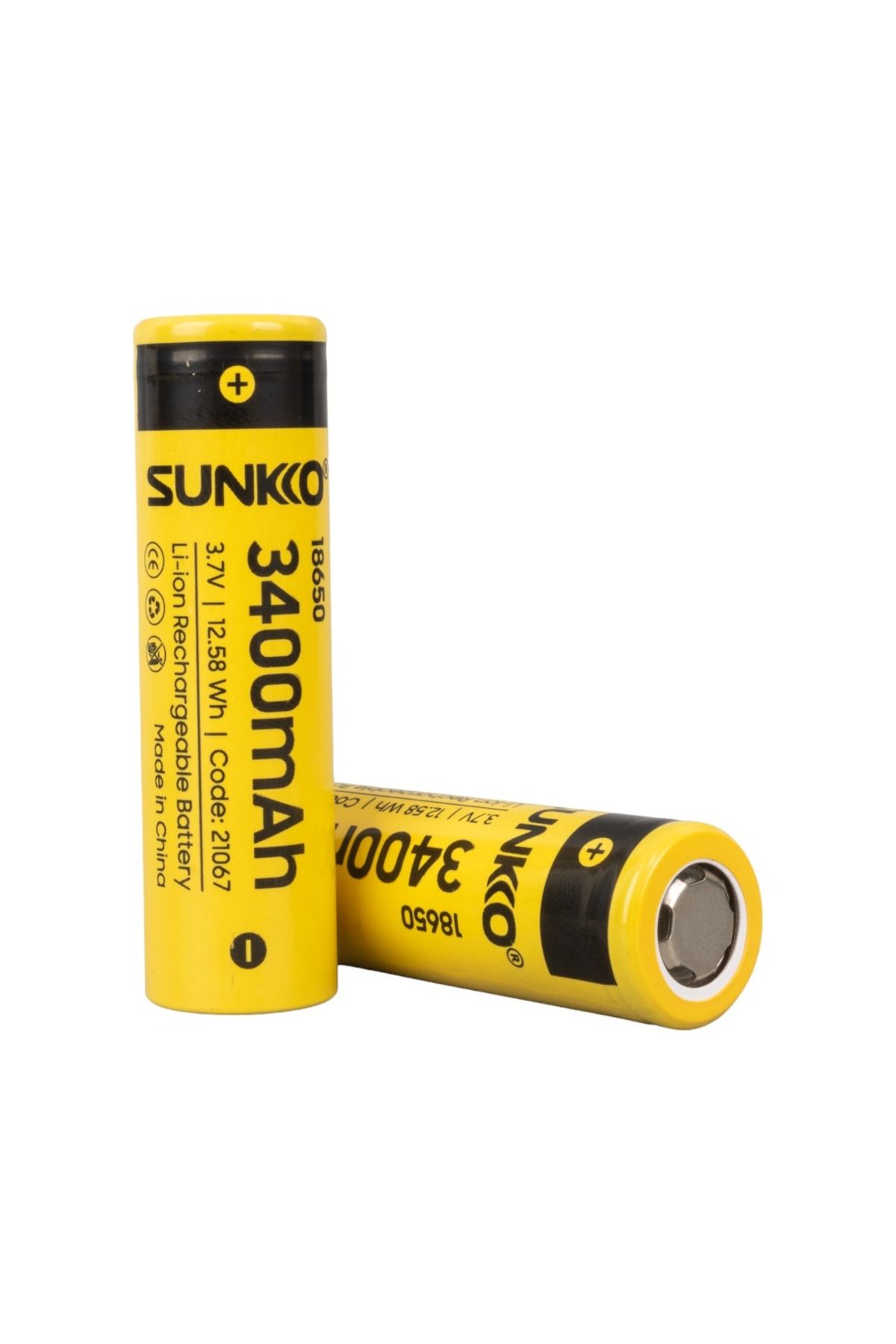 feifei SUNKKO 3.7 VOLT 3400 MAH 18650 ŞARJ EDİLEBİLİR PİL (2Lİ PAKET) (4767) - AYS2429-9543