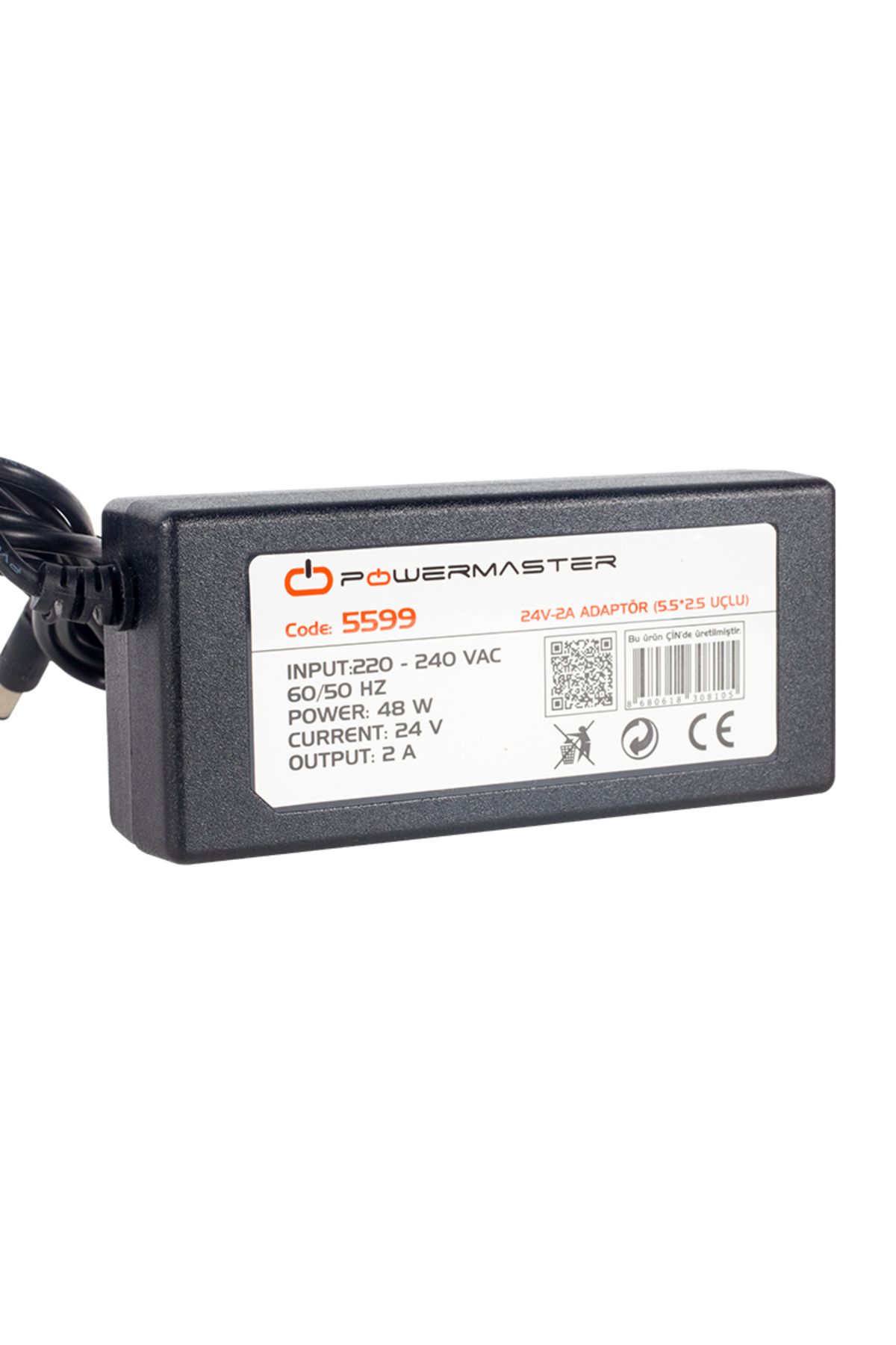 feifei 24 VOLT - 2 AMPER 5.5*2.5 UÇLU PLASTİK KASA MASAÜSTÜ ADAPTÖR (4767) - AYS5718-9904