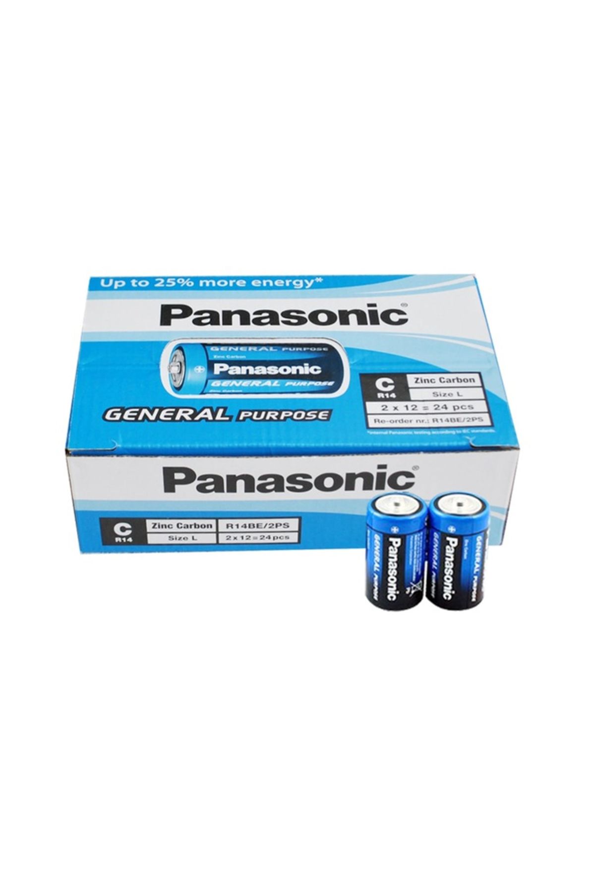 feifei PANASONIC R14BE/2PS MANGANEZ ORTA C BOY 24 LÜ PİL PAKET FİYATI (4767) - AYS3559-4632