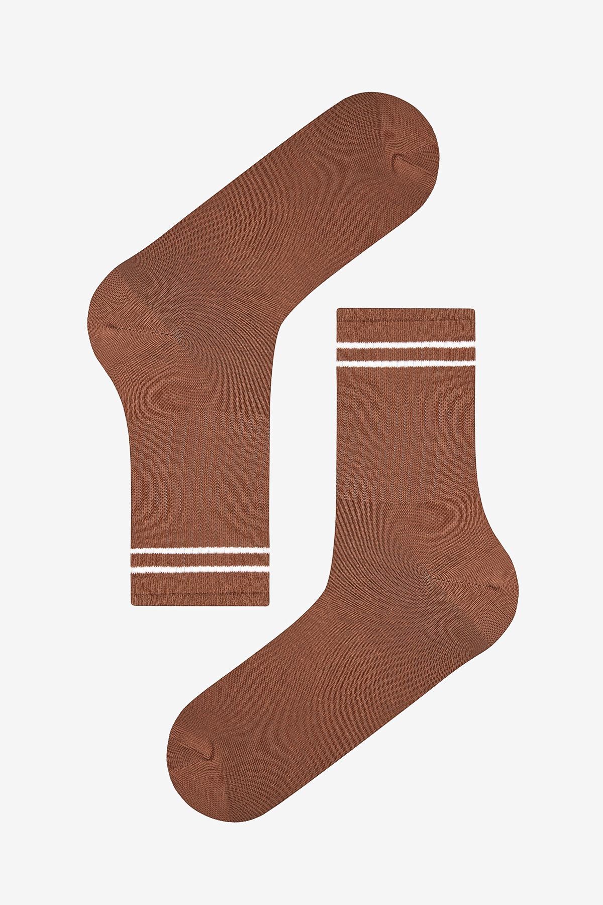 Penti-Herren Mix gestreifte 3-teilige braune Socken 3