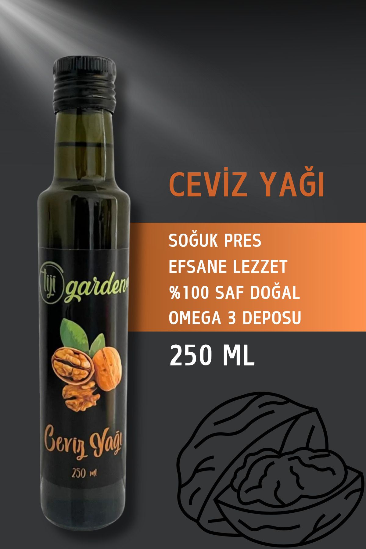 Tiji Garden Ceviz Yağı 250 Ml %100 Doğal Soğuk Pres