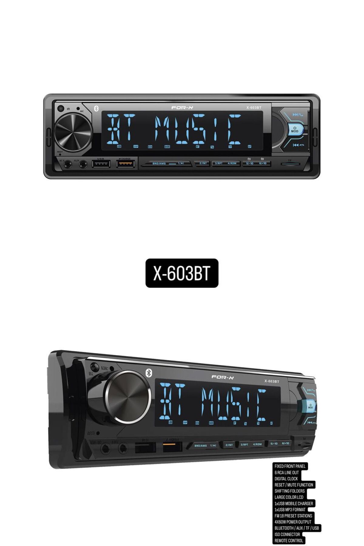 For-X X-603 USB BT FM AUX OTO TEYP - Fiyatı, Yorumları