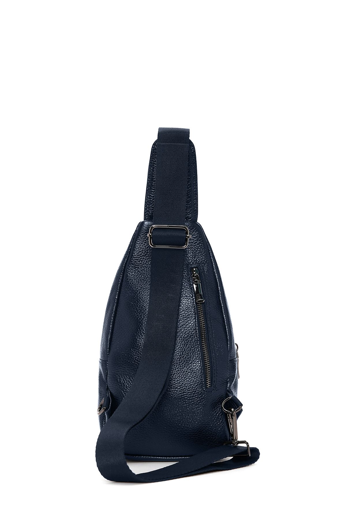 Derimod-Navy Blue Men's Leather Crossbody Bag - 23sbd3100ft 5