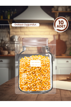 PALPAK Büyük Boy Bakır Metal Kapaklı Kavanoz Görünümlü Saklama Poşeti 17x27 C...