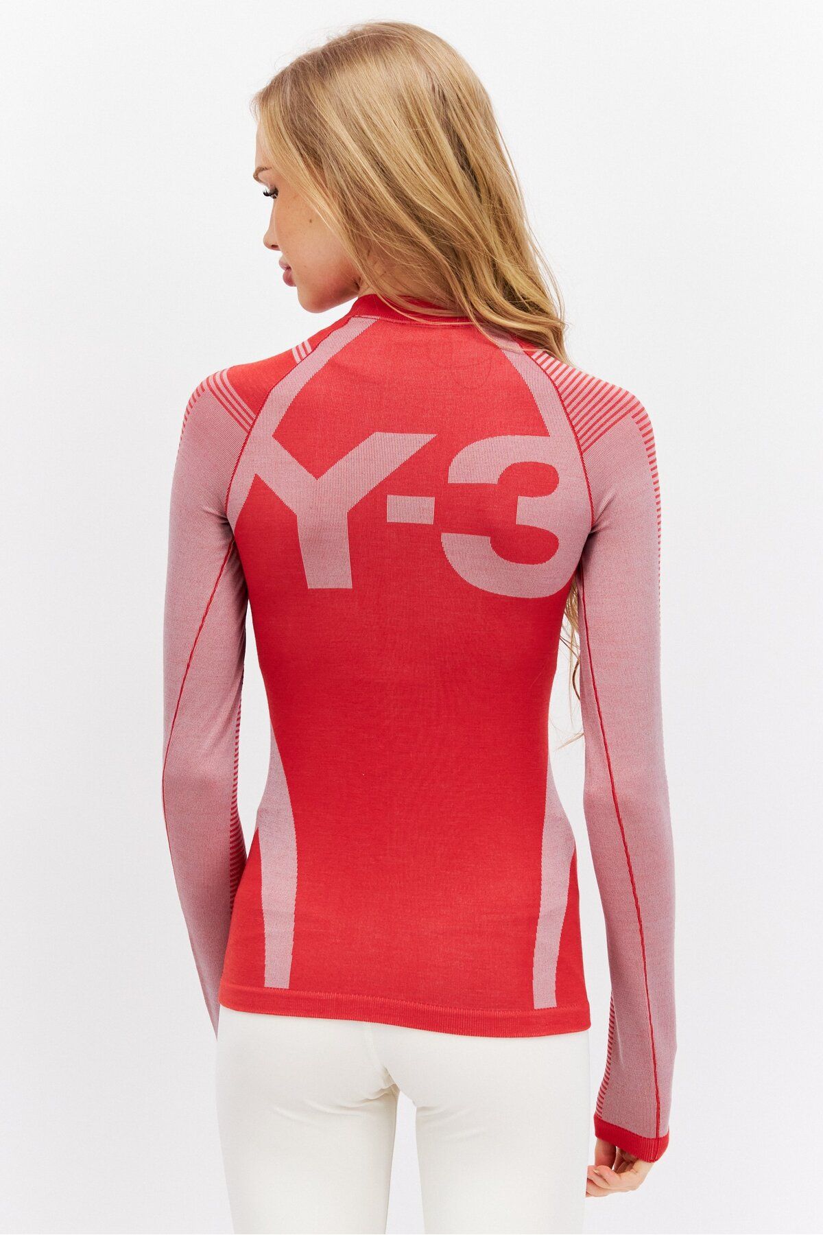 adidas-Women Sportswear Fit Long Sleeve Training Top, Red 3