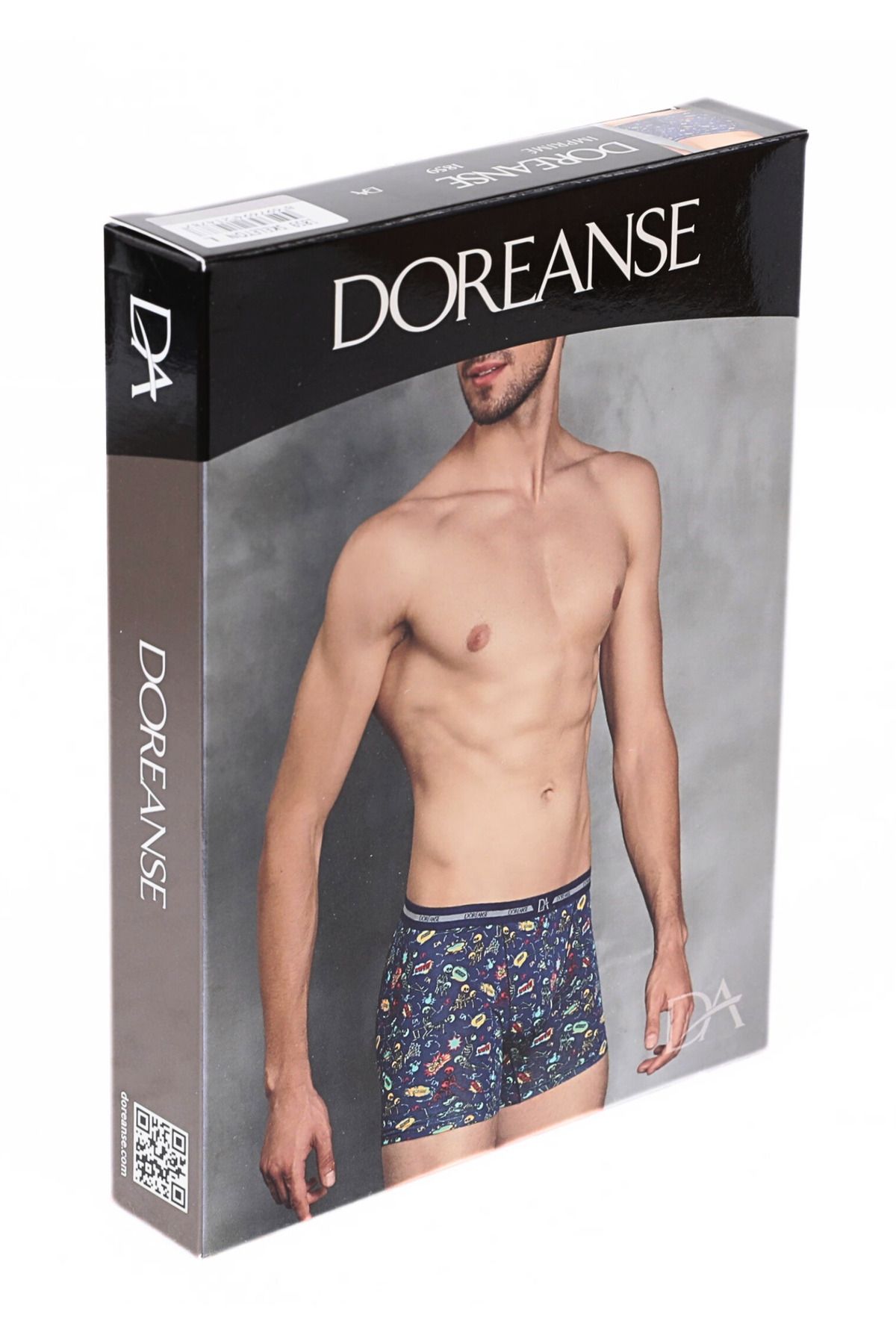 Doreanse-Ανδρική τσάντα Modal πολύχρωμη στάμπα Normal Leg Boxer 1859 3