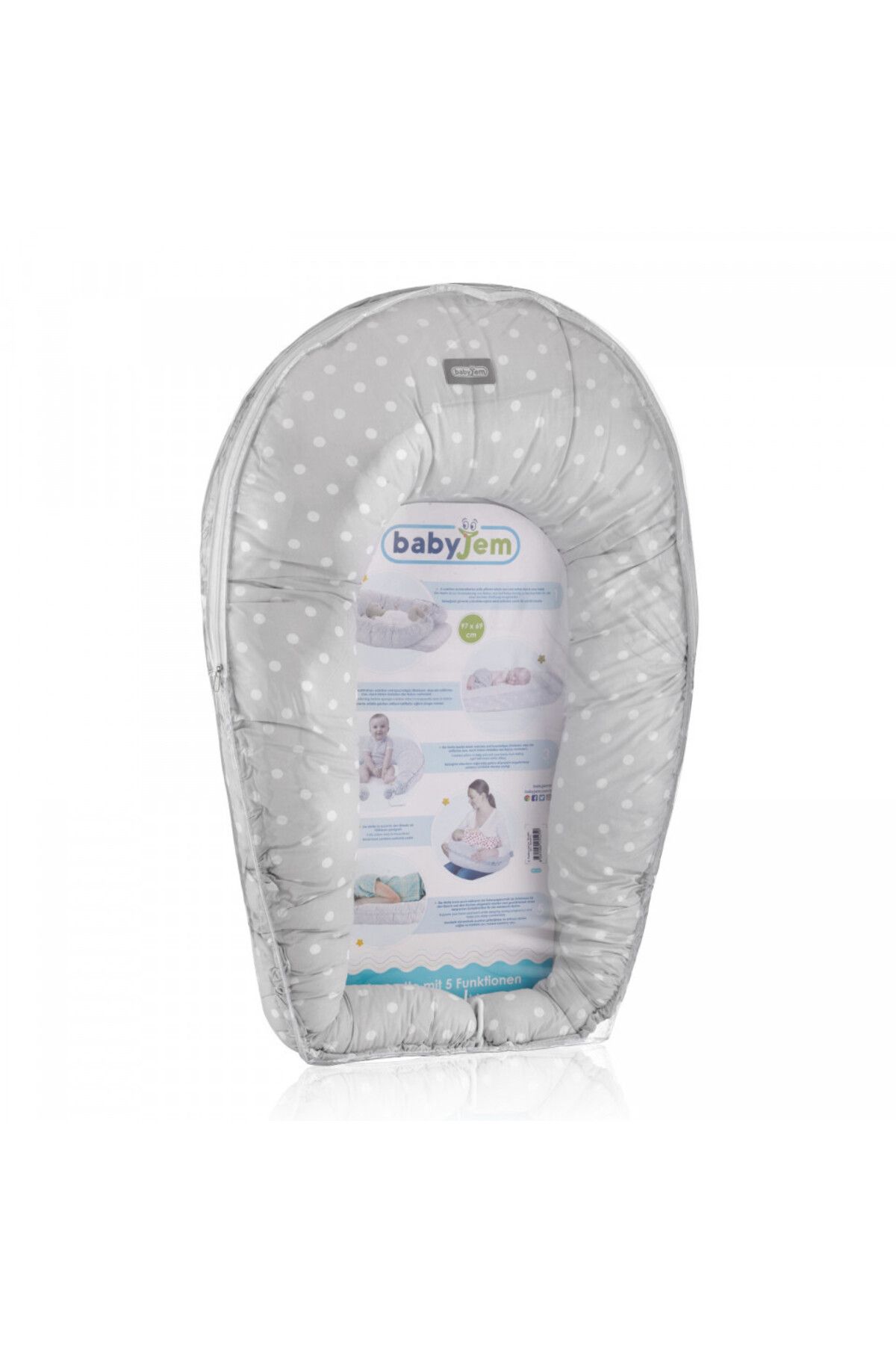 Babyjem-BabyNest/ Saltea reductor 5 in 1 BabyJem Cushion, Galben 5