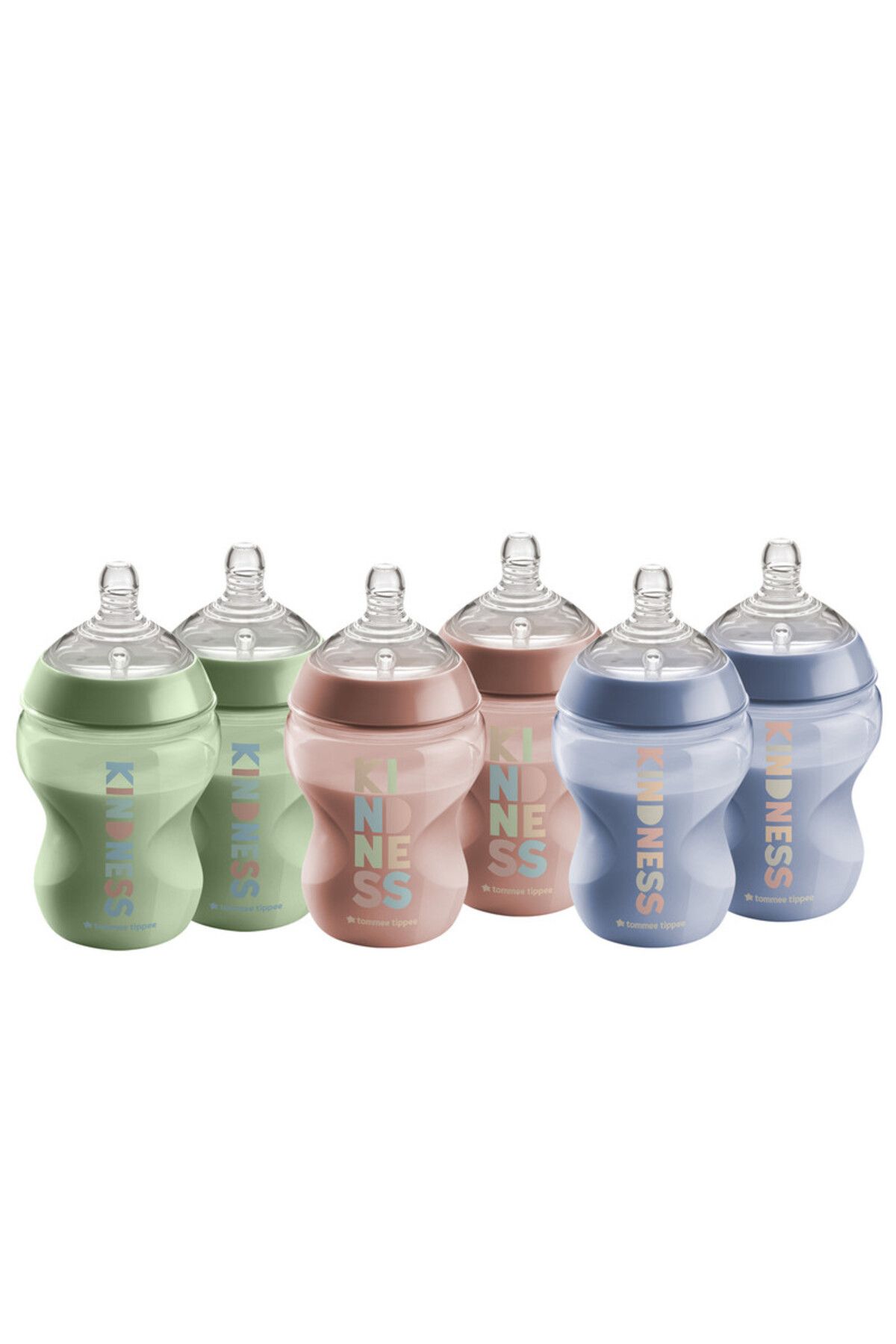tommee tippee-Closer to Nature Baby Bottles with Anti-Colic Valve, 260ml, Pack of 6. 3