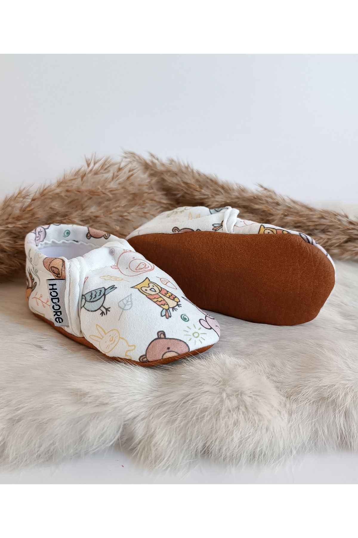 Hodore-Cheerful Forest Baby Booties - Non-Slip Sole Nursery Shoes 5