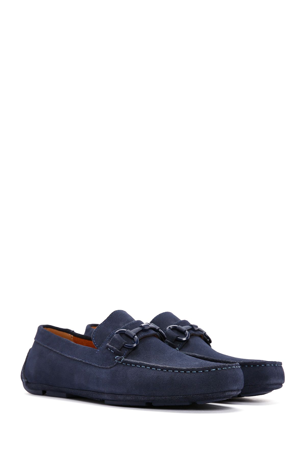 Derimod-Men's Casual Loafer - Navy Blue Suede Leather, Model 24sfd691210 3