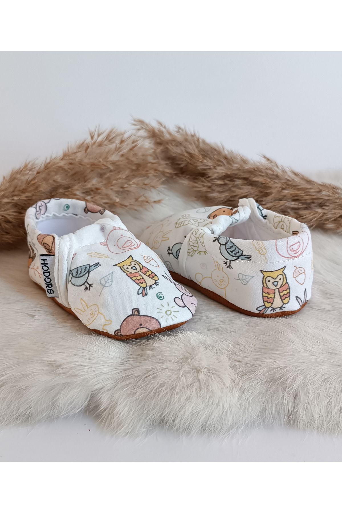 Hodore-Cheerful Forest Baby Booties - Non-Slip Sole Nursery Shoes 4