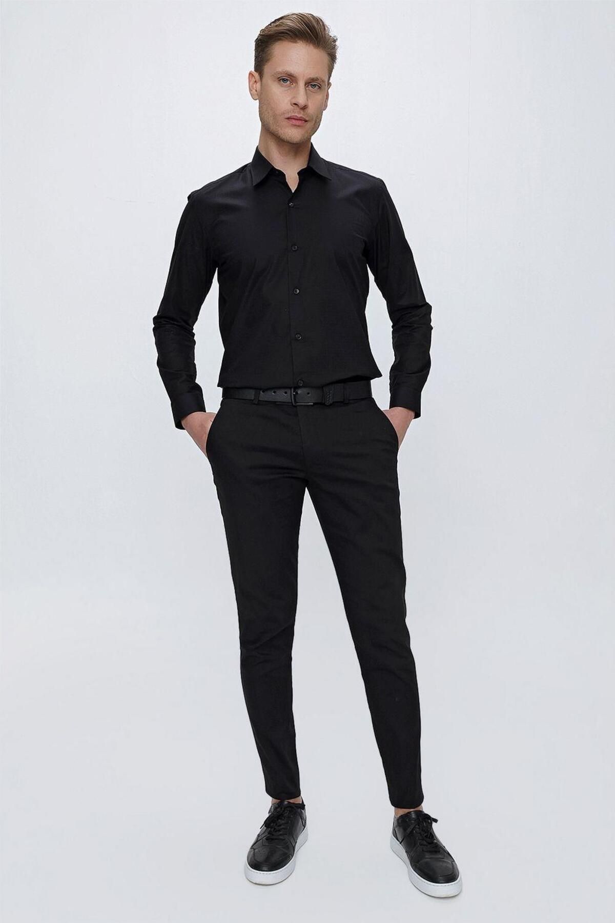 شلوار اسپرت مشکی Efor P 1112 Slim Fit