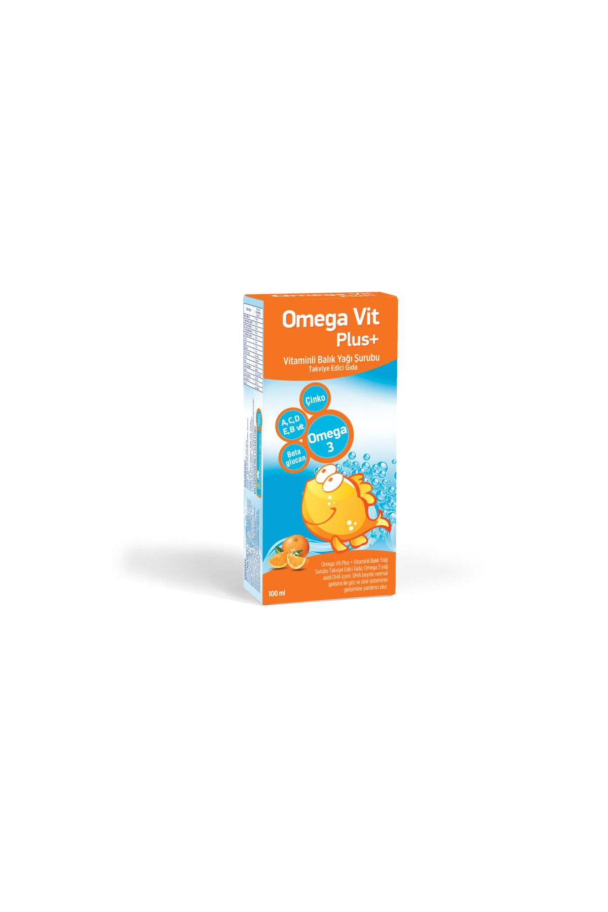 omega vit Plus Vitaminli Balıkyağı Şurubu 100 ml CAM ŞİŞEDE