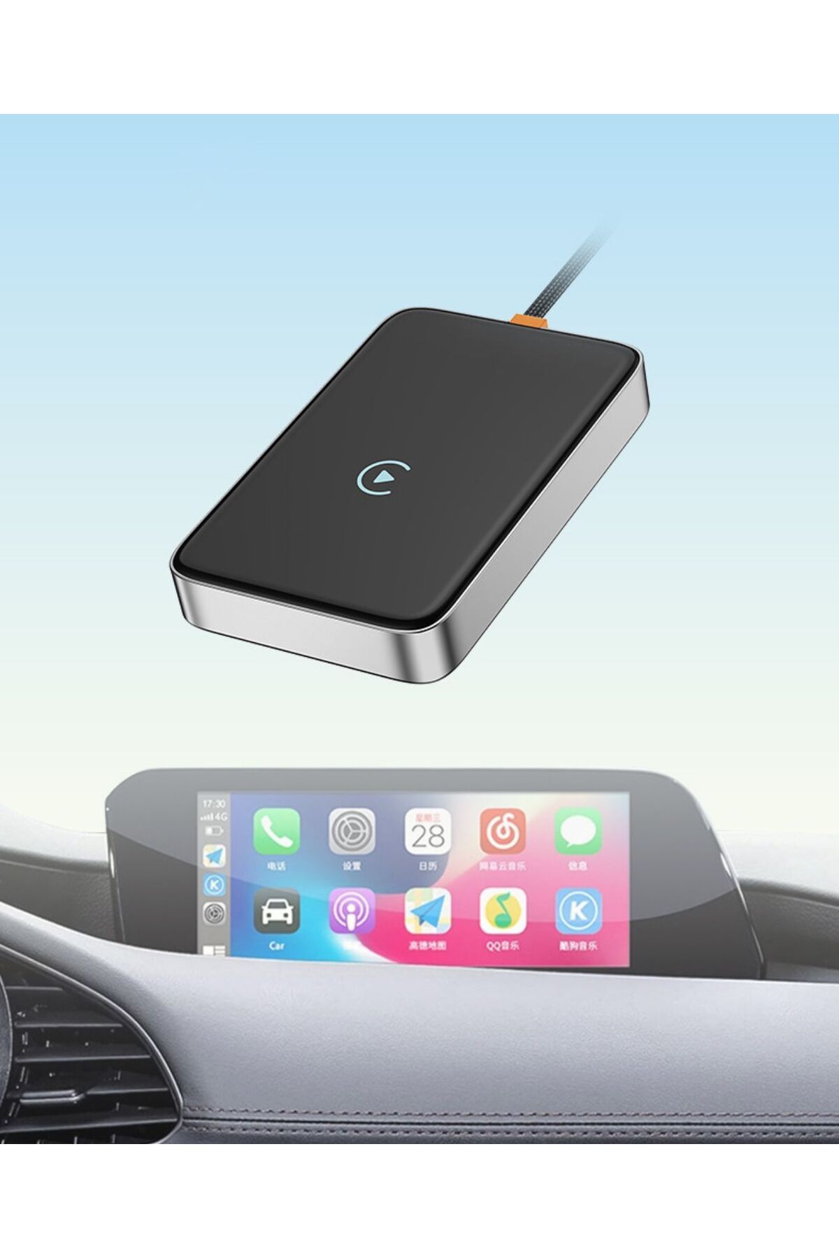 MATECHNO Mini Kablosuz Carplay Bluetooth Usb Type-C Uyumlu Android İOS Araç Multimedya Adaptörü