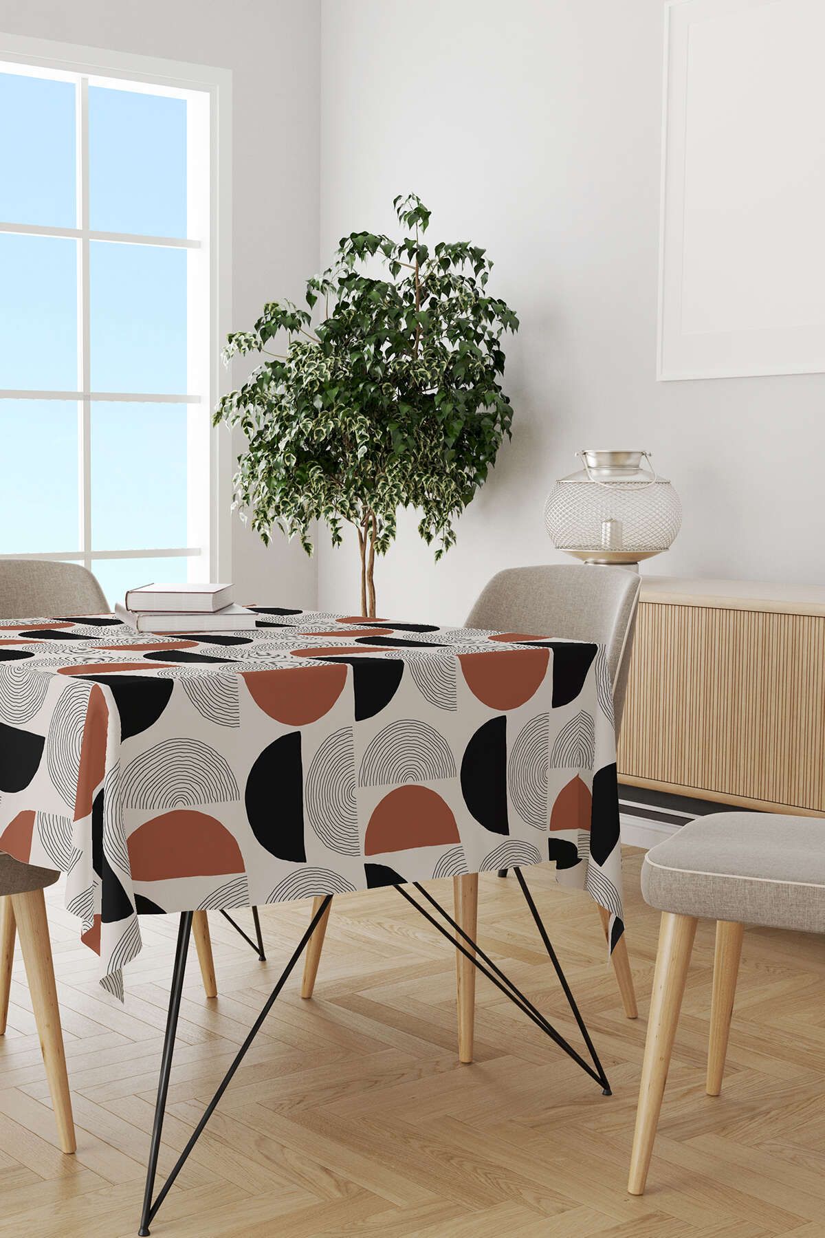 رومیزی چند رنگ میز چاپی دیجیتال Bunninav Bohemian Cross CGH1232 MS Cango Home