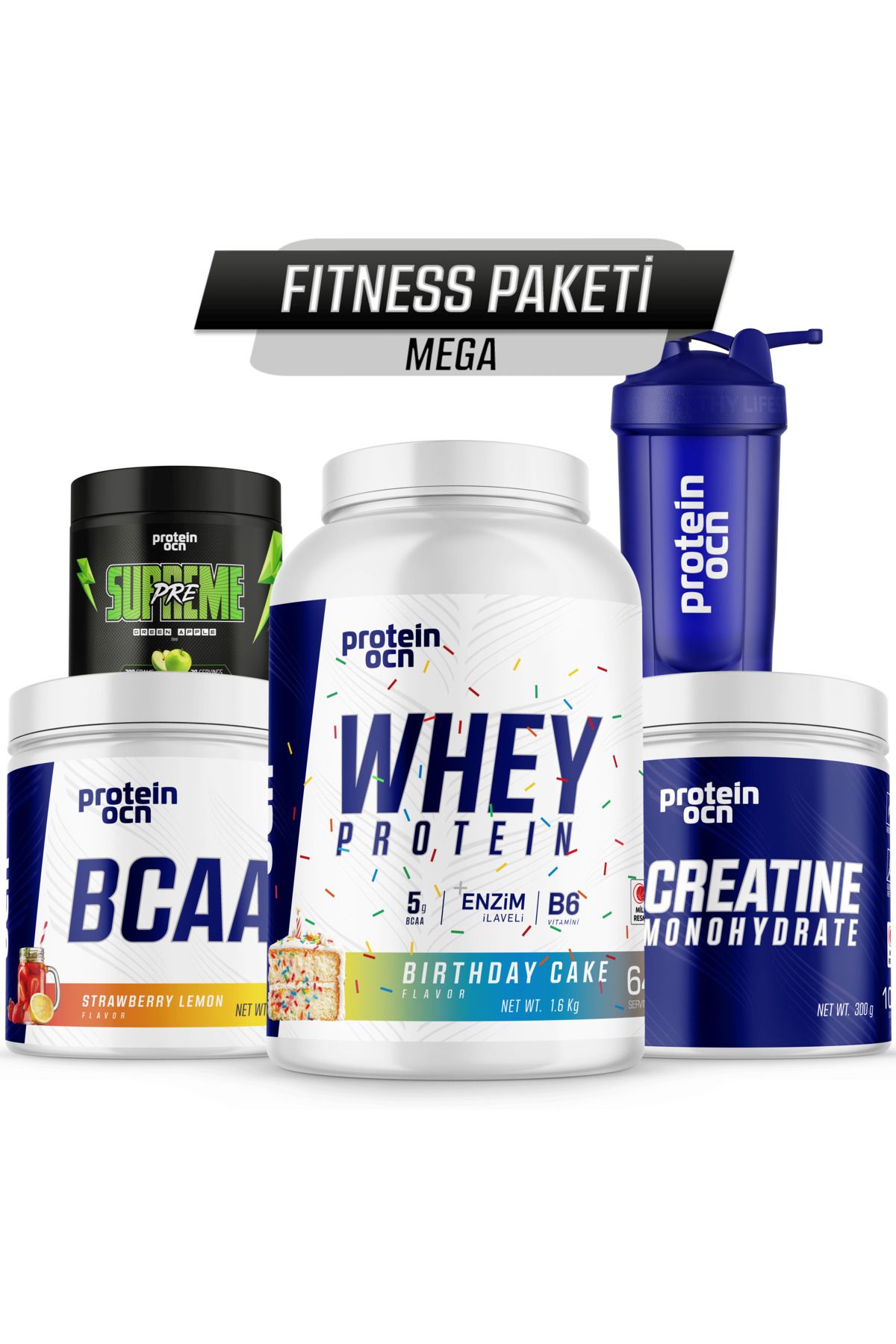 Proteinocean Fıtness Paketi Mega - Birthday Cake Strawberry Lemon