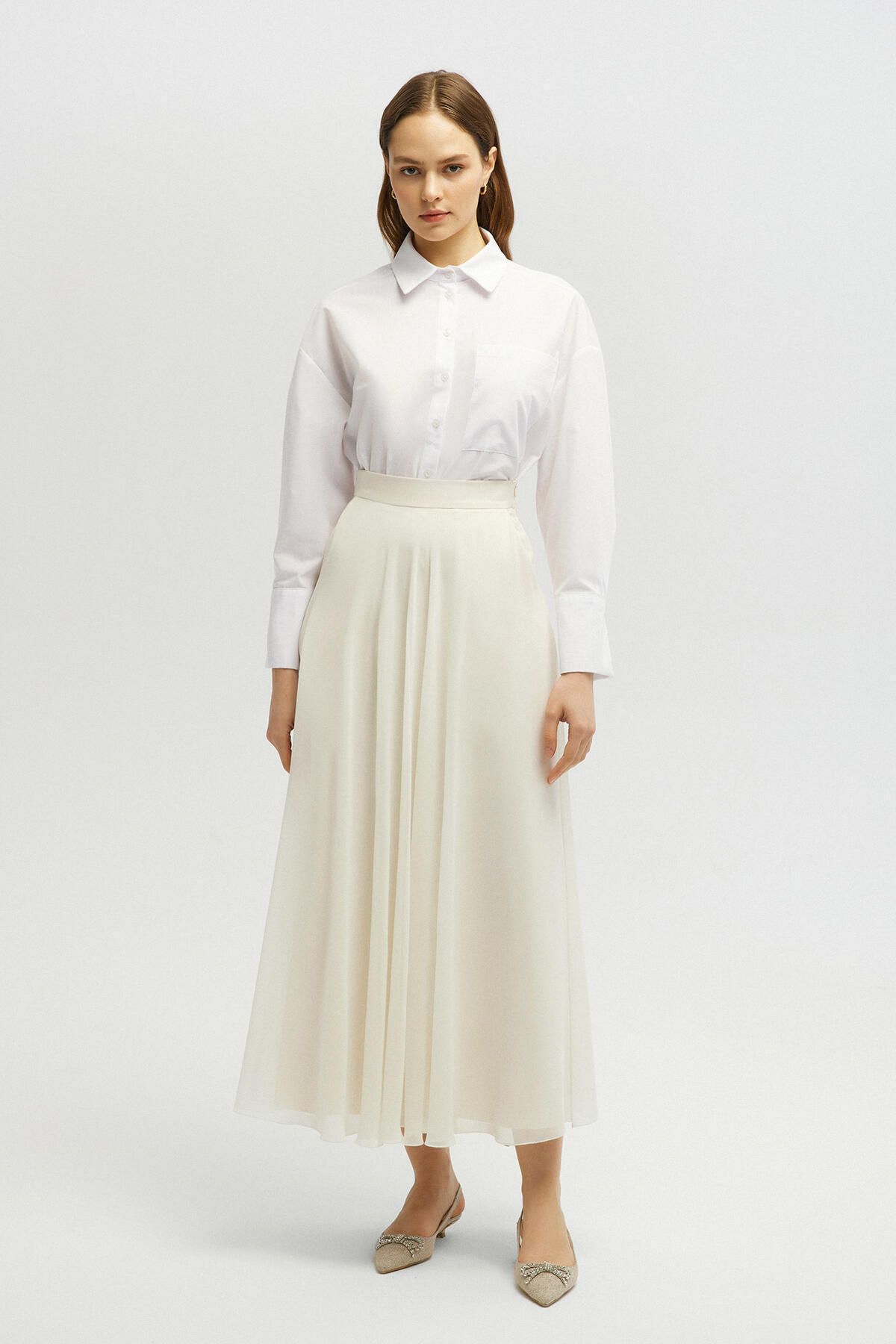 Touché Privé-Modest Skirt - Beige - Regular 4