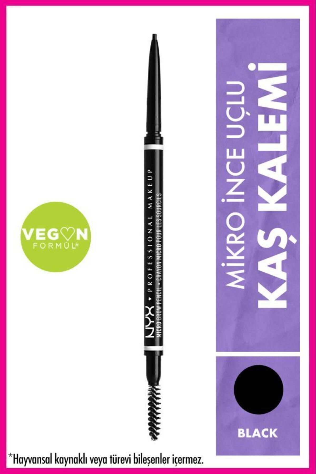 NYX Professional Makeup Ultra İnce Kaş Kalemi - Micro Brow Pencil Black 5 g 800897836900