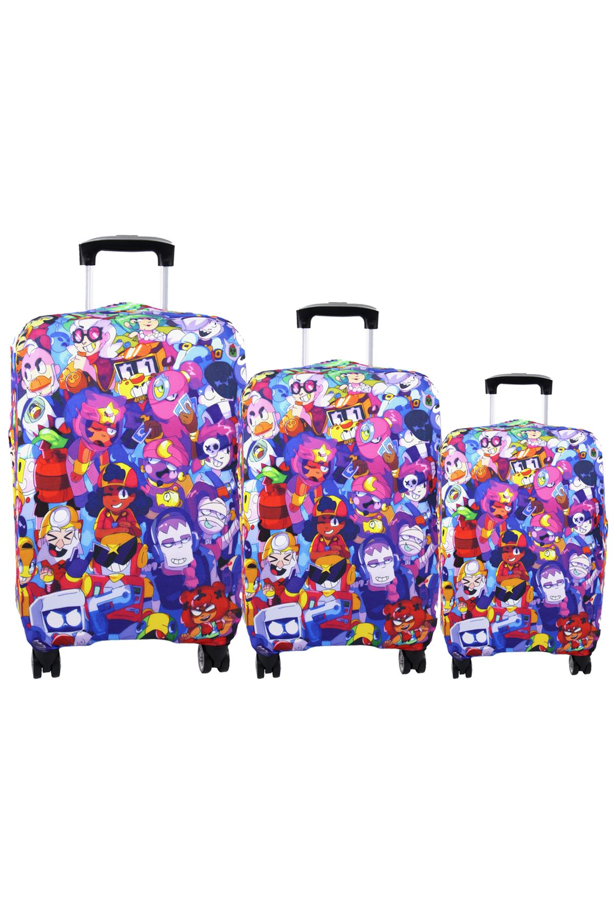 MY SARACİYE-My Saraciye 110 Character-2 Suitcase and Suitcase Set - Large, Medium, and Cabin Size Case 1