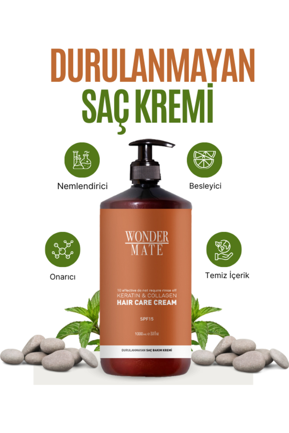 Wonder Mate Cremask - Durulanmayan Saç Kremi 1000ml - Fiyatı