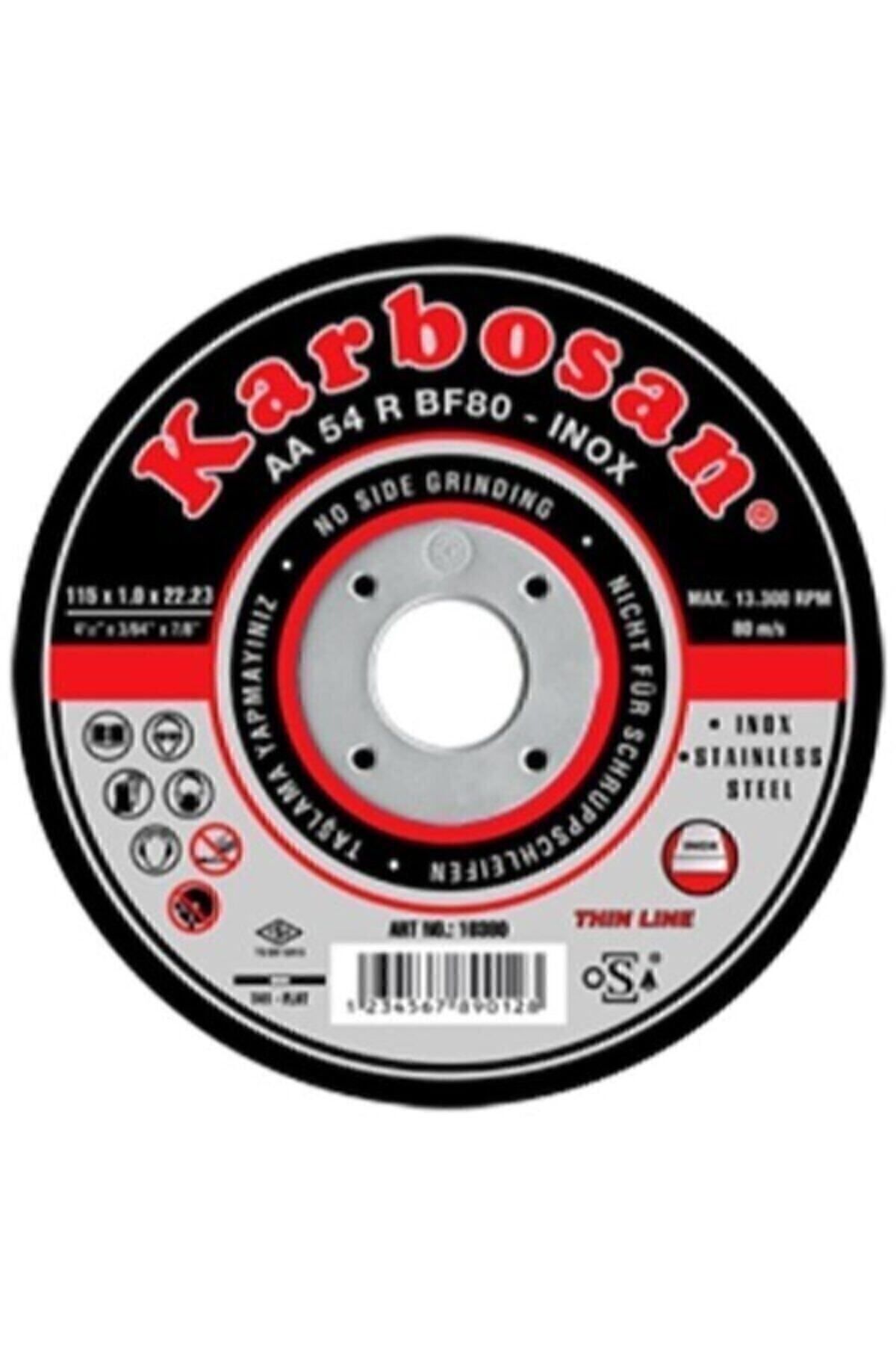 KARBOSAN 115x1 Inox 25'li Kesme Kesici Taşı