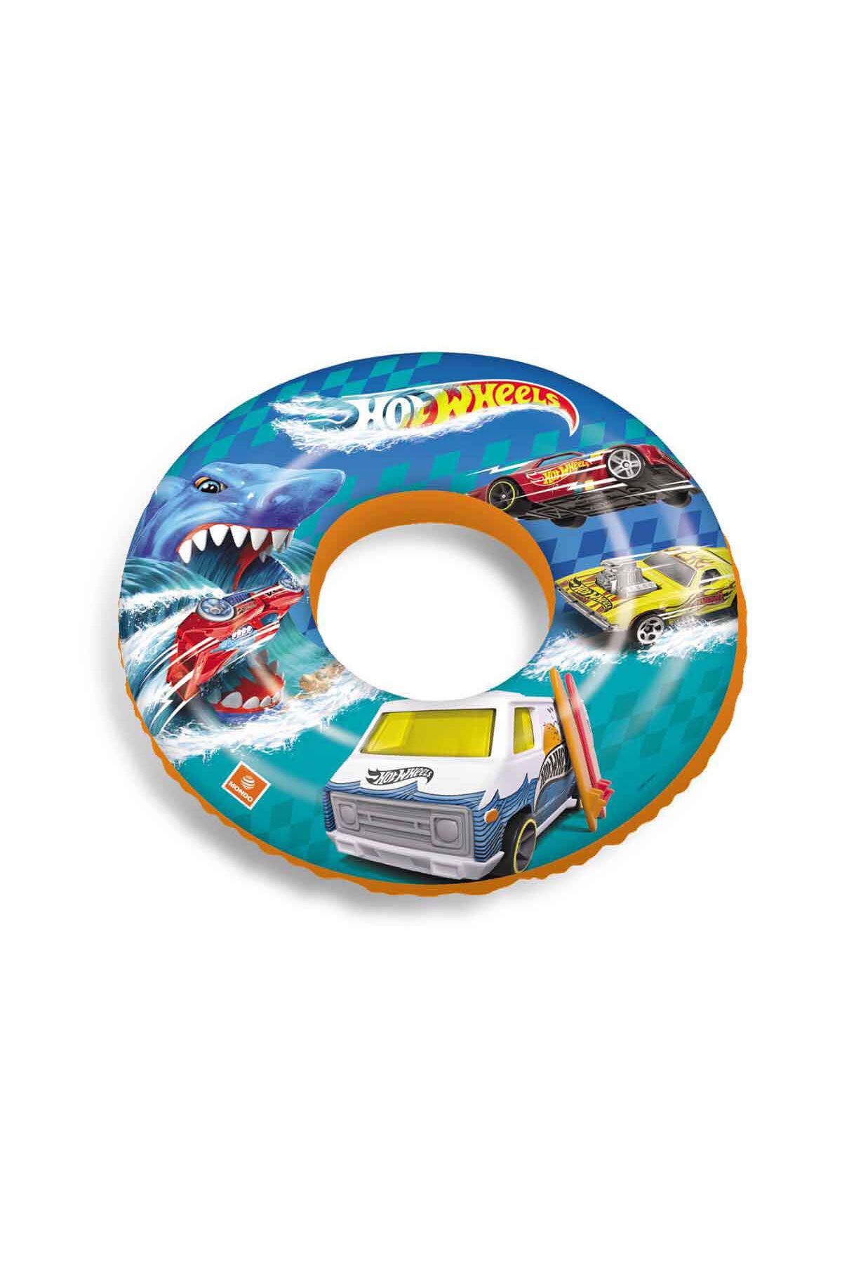 Toyaş Hot Wheels Deniz Simidi 50Cm Şişme Havuz Can Simidi  Yüzme Aksesuarı Orijinal Lisanslı Simit 50Cm 2+