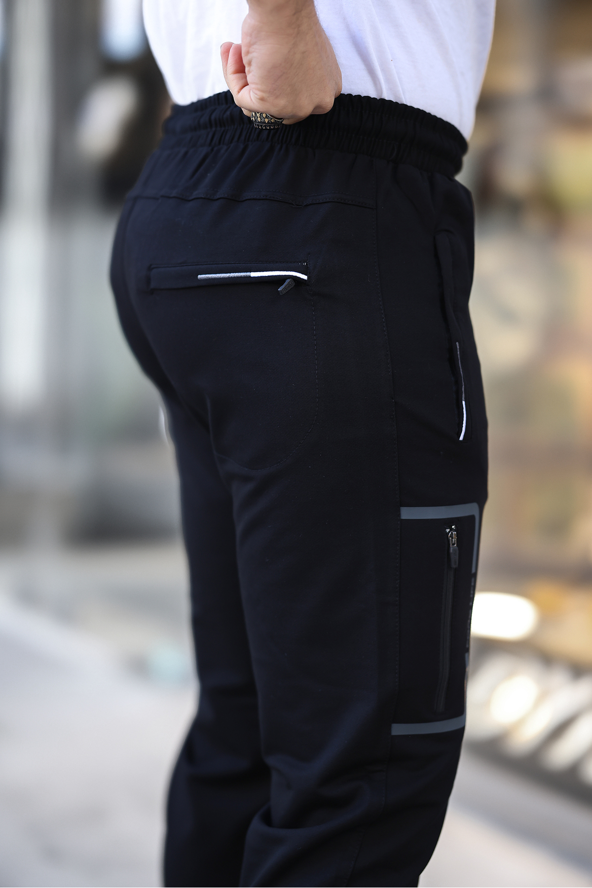 Fors Life  Yeni Sezon Dizde Baskı ve Fermuar Detaylı Paça Manşetli Eşofman Altı - Görsel 3