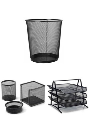 Globox Ofis Seti Çöp Kovası Kalemlik Küpnotluk Kırtasiyelik