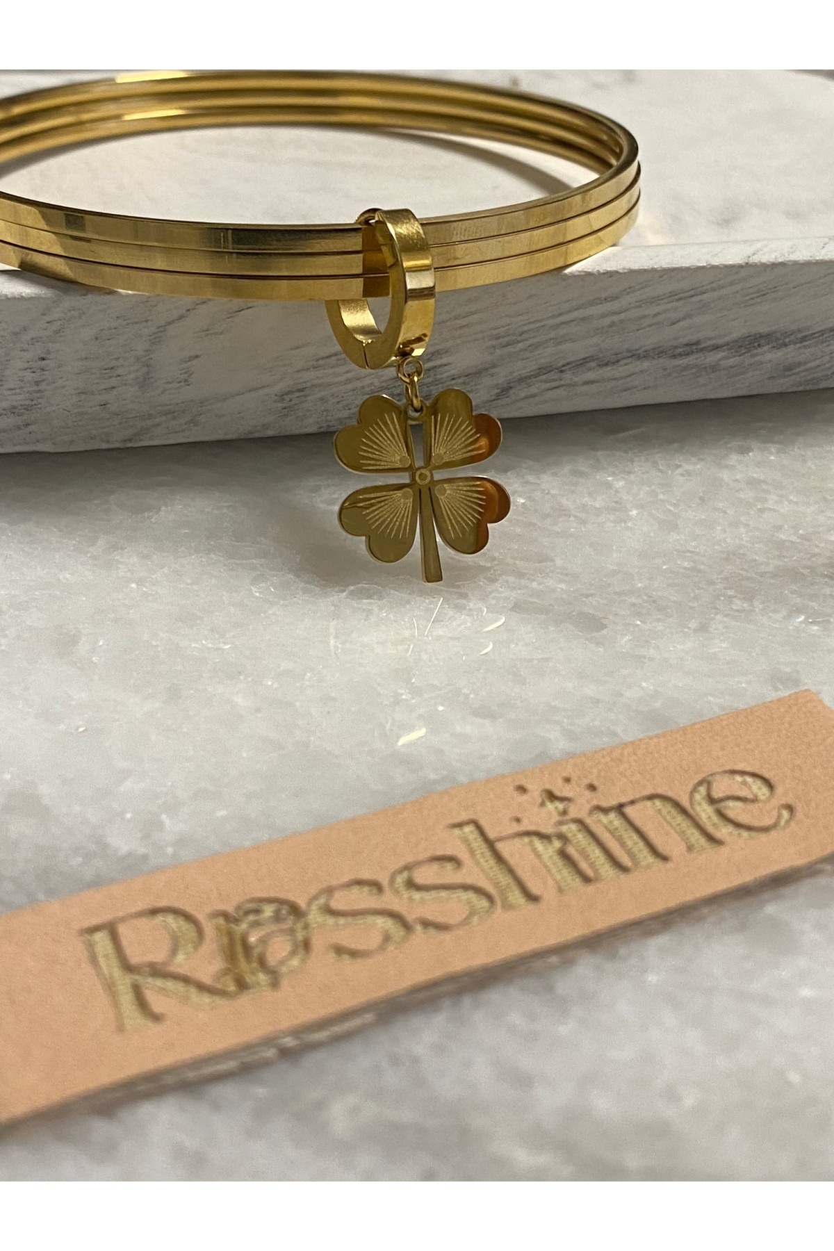 rosshine Ajda Bilezik Uyumlu Çelik Charm Yonca Model (BİLEZİK HARİÇ)