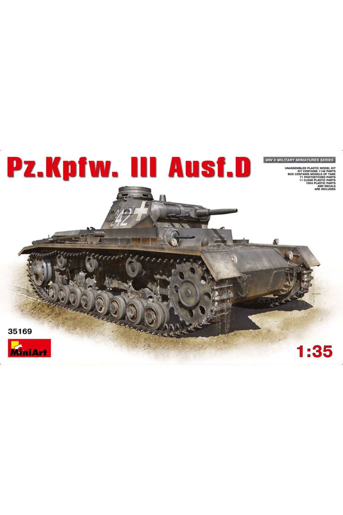 ماکت مردانه و زنانه 1:35 PZ.KPFW.3 AUSF.D اورجینال MiniArt